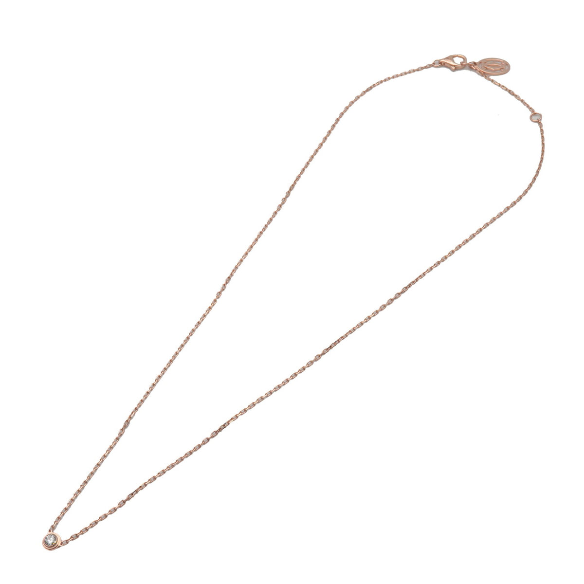 Cartier D'amour 1P Diamond Necklace SM K18 750PG Rose Gold