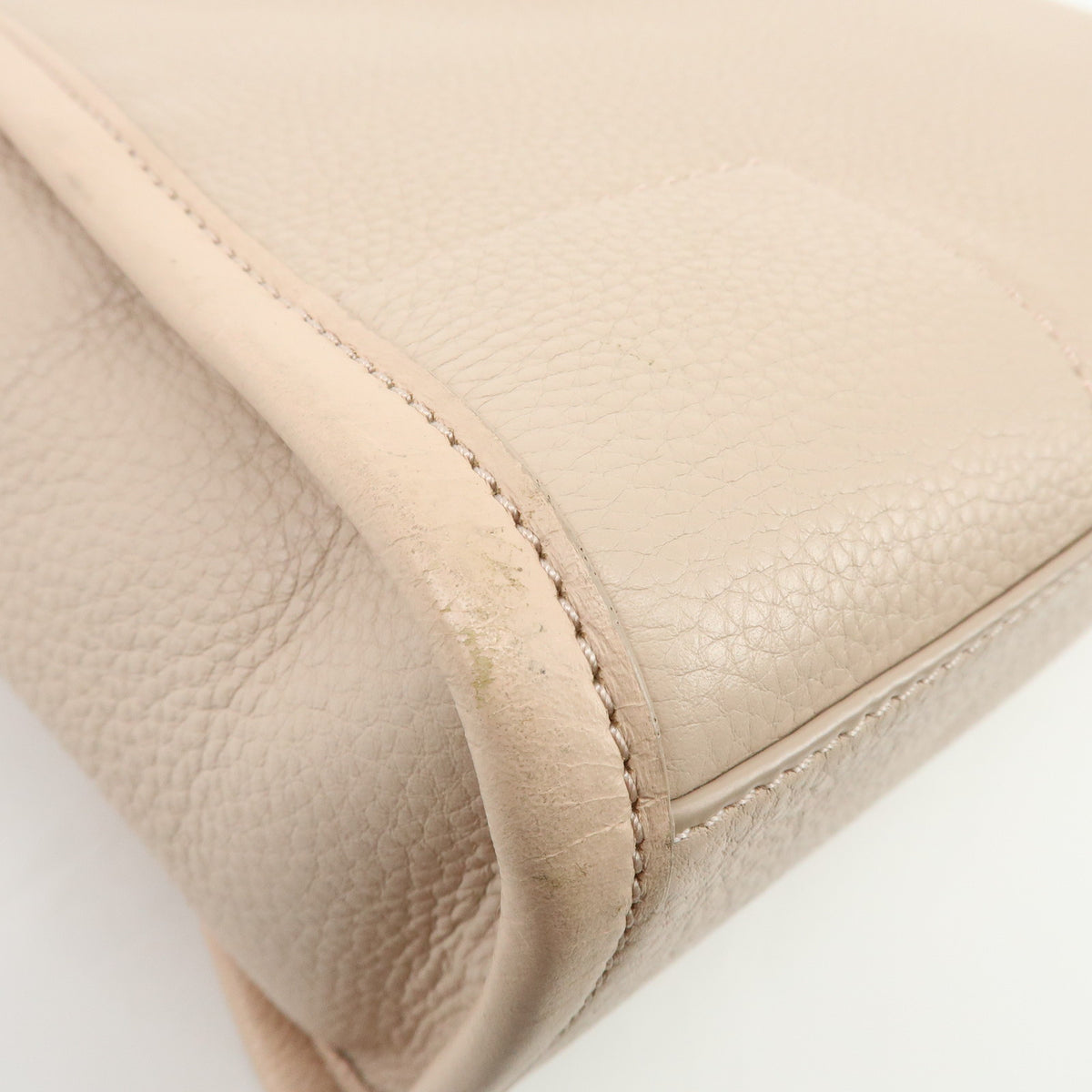 TORY BURCH Logo Britten Leather Chain Shoulder Bag Tote Bag Pink