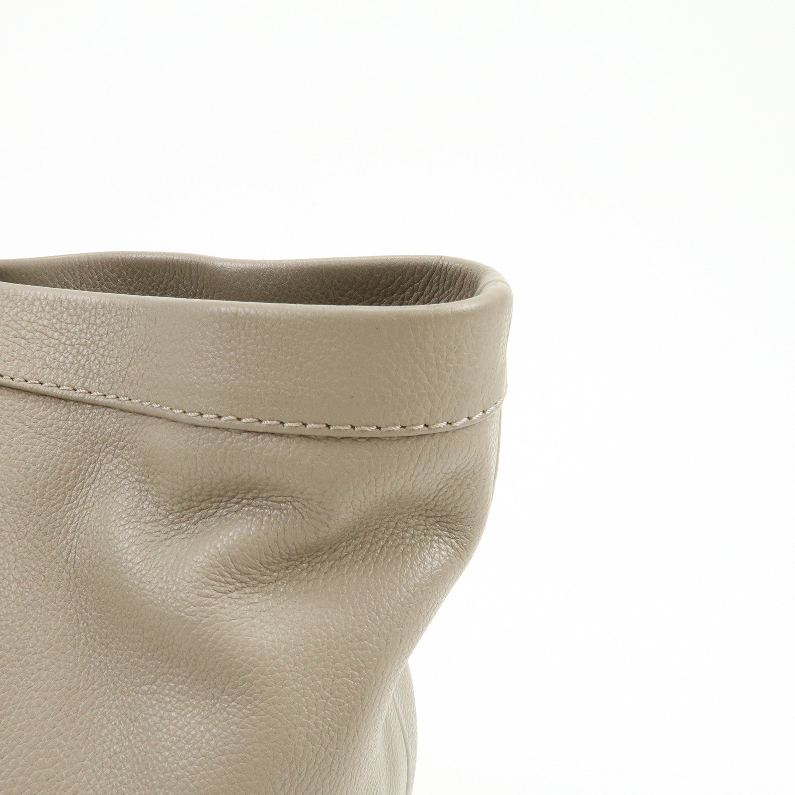 Chloe See By Chloe Leather Tote Bag Hand Bag Shoulder Bag Greige