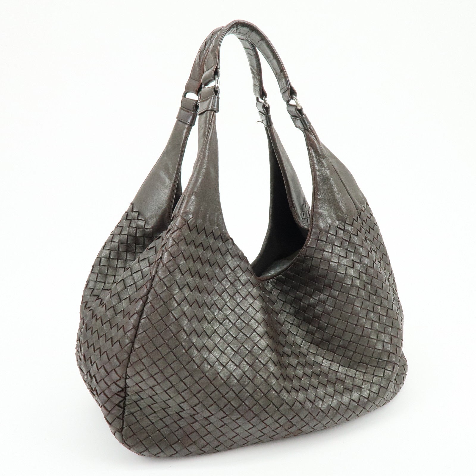 BOTTEGA VENETA Intrecciato Campana Leather Shoulder Bag 124864