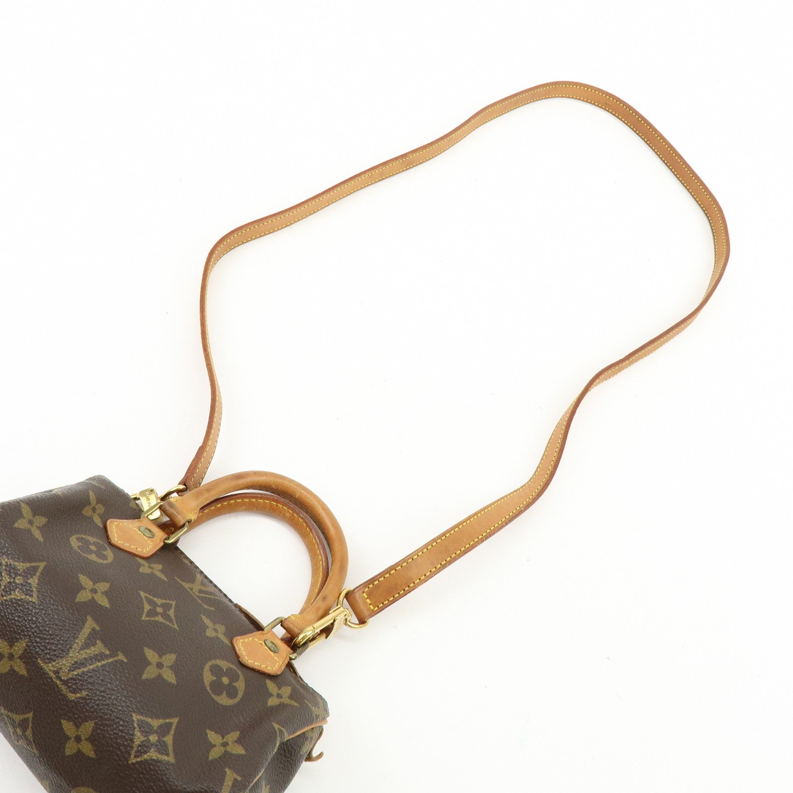 Louis Vuitton Monogram Mini Speedy Hand Bag and Strap Brown M41534 Lot