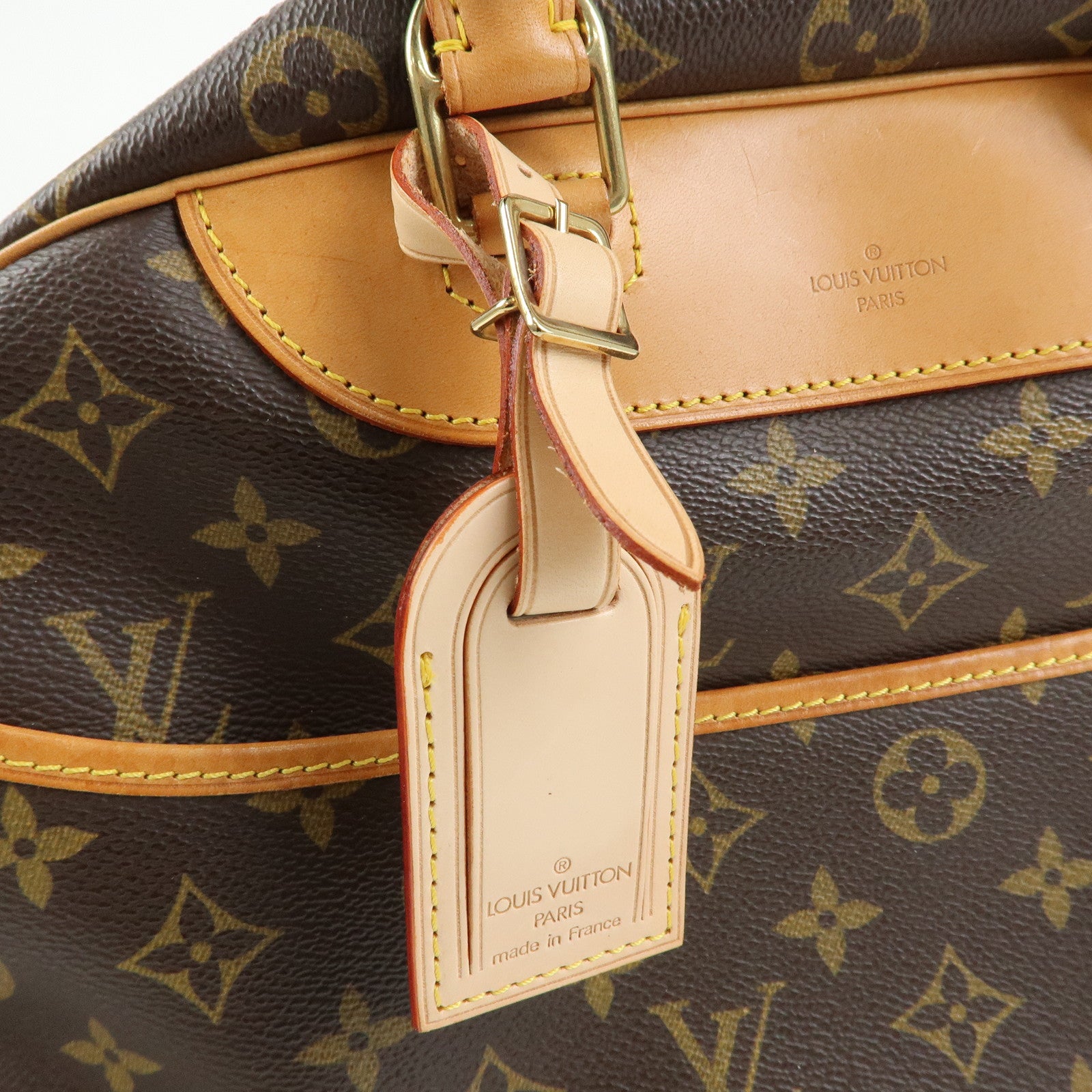 Louis Vuitton Monogram Deauville Canvas Hand Bag Brown M47270