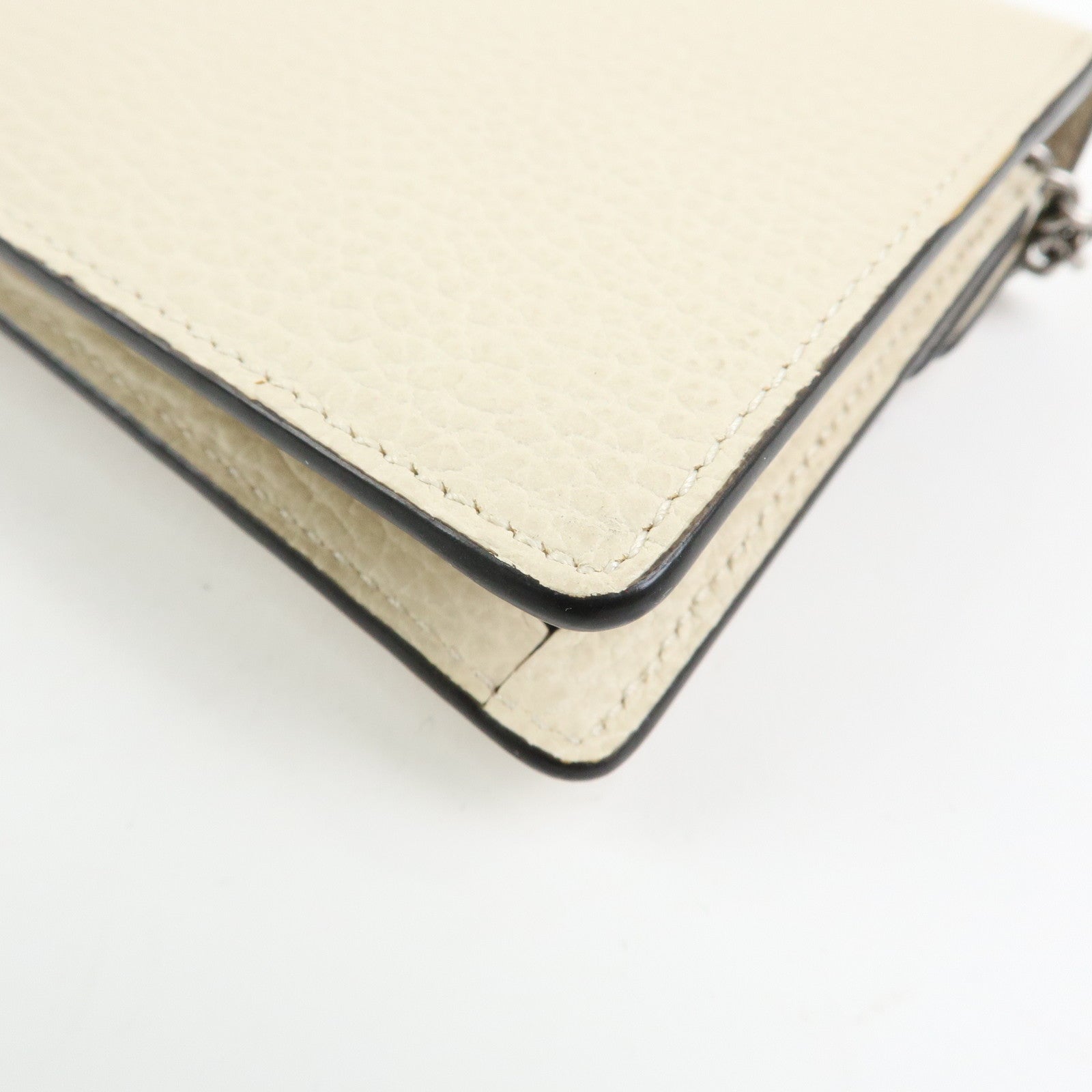 GUCCI Dionysus Super Mini Bag Leather Chain Shoulder Bag White 476432