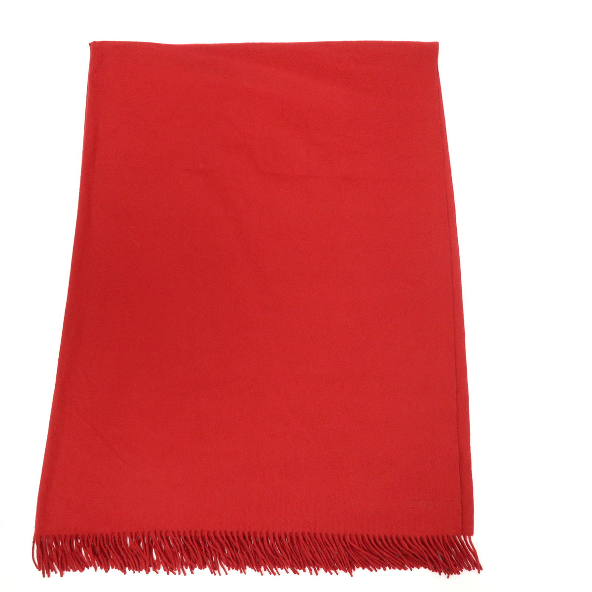 HERMES Cashmere 100% Oversized Scarf Stole Blanket Red