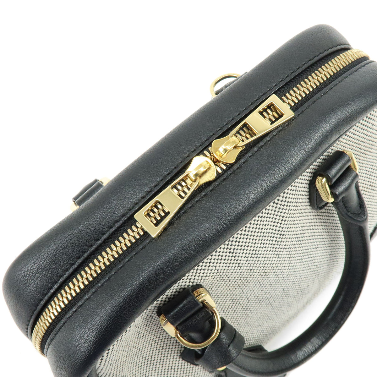 LOEWE Anagram Amazona Small Leather Hand Bag Black Natural