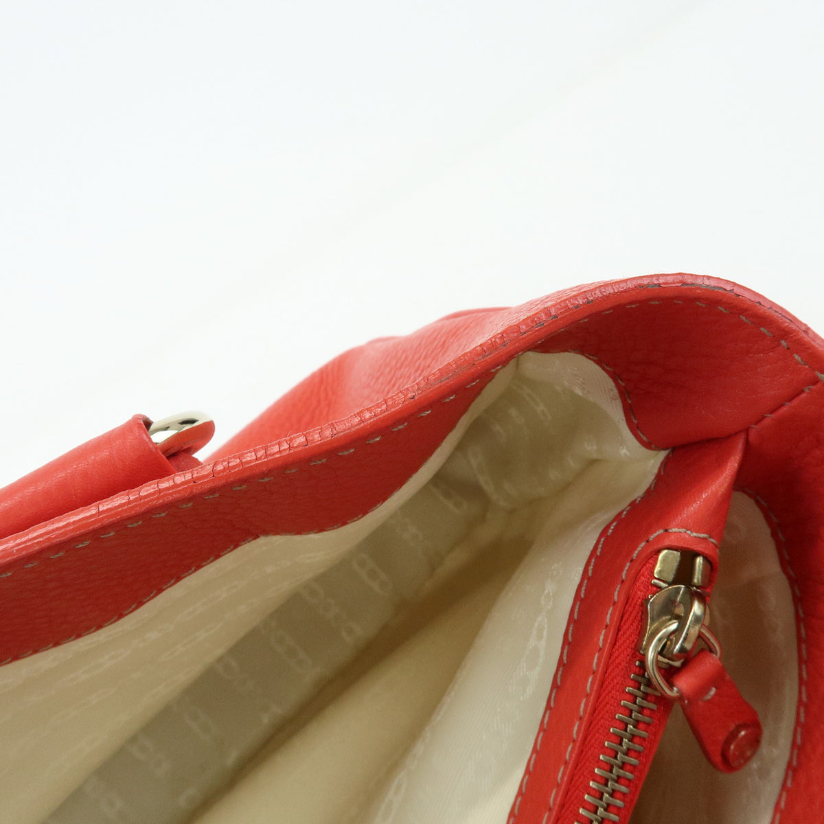 CELINE Boogie Bag Leather Hand Bag Tote Bag Red