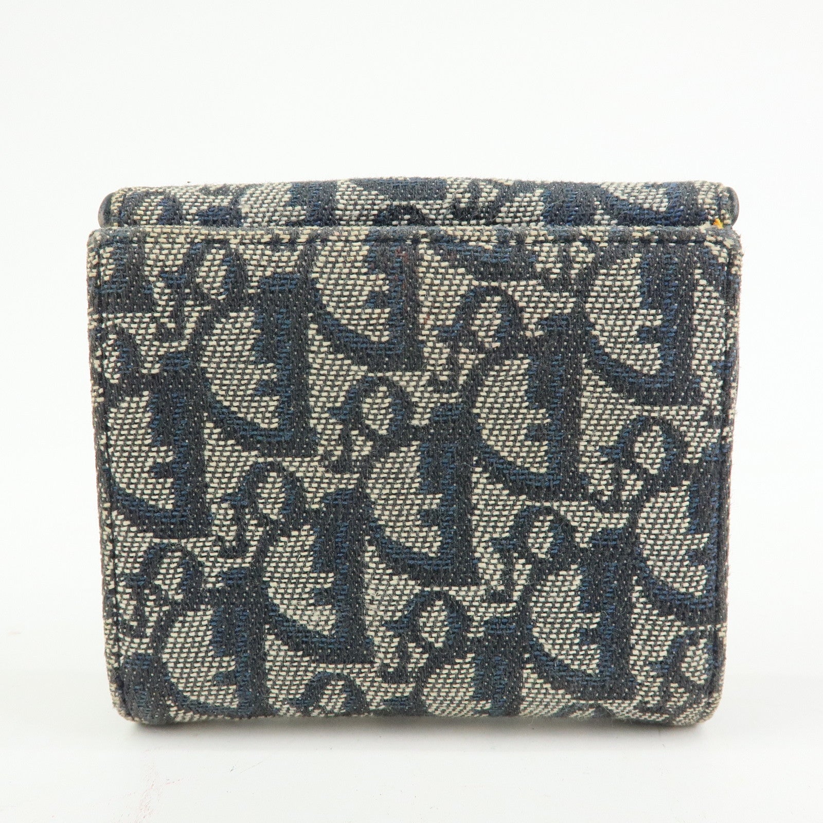 Christian Dior Trotter Saddle Jacquard Canvas Bi-fold Compact Wallet