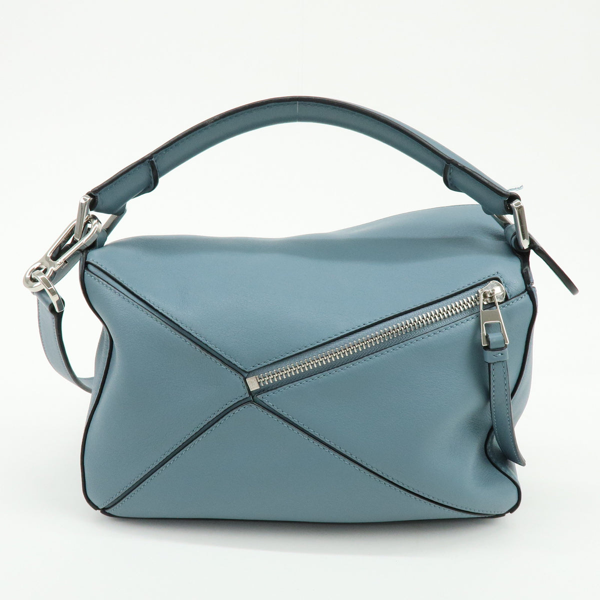 LOEWE Anagram Puzzle Bag Leather 2Way Bag Hand Shoulder Bag Light Blue