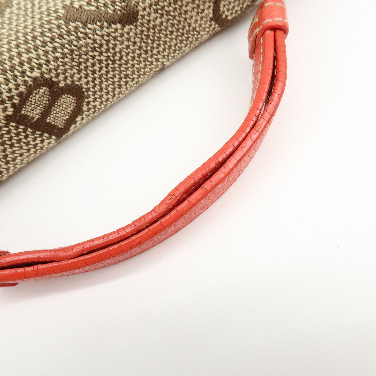 BVLGARI Logomania Jacquard Leather Bi-fold Long Wallet 2Way Bag Beige