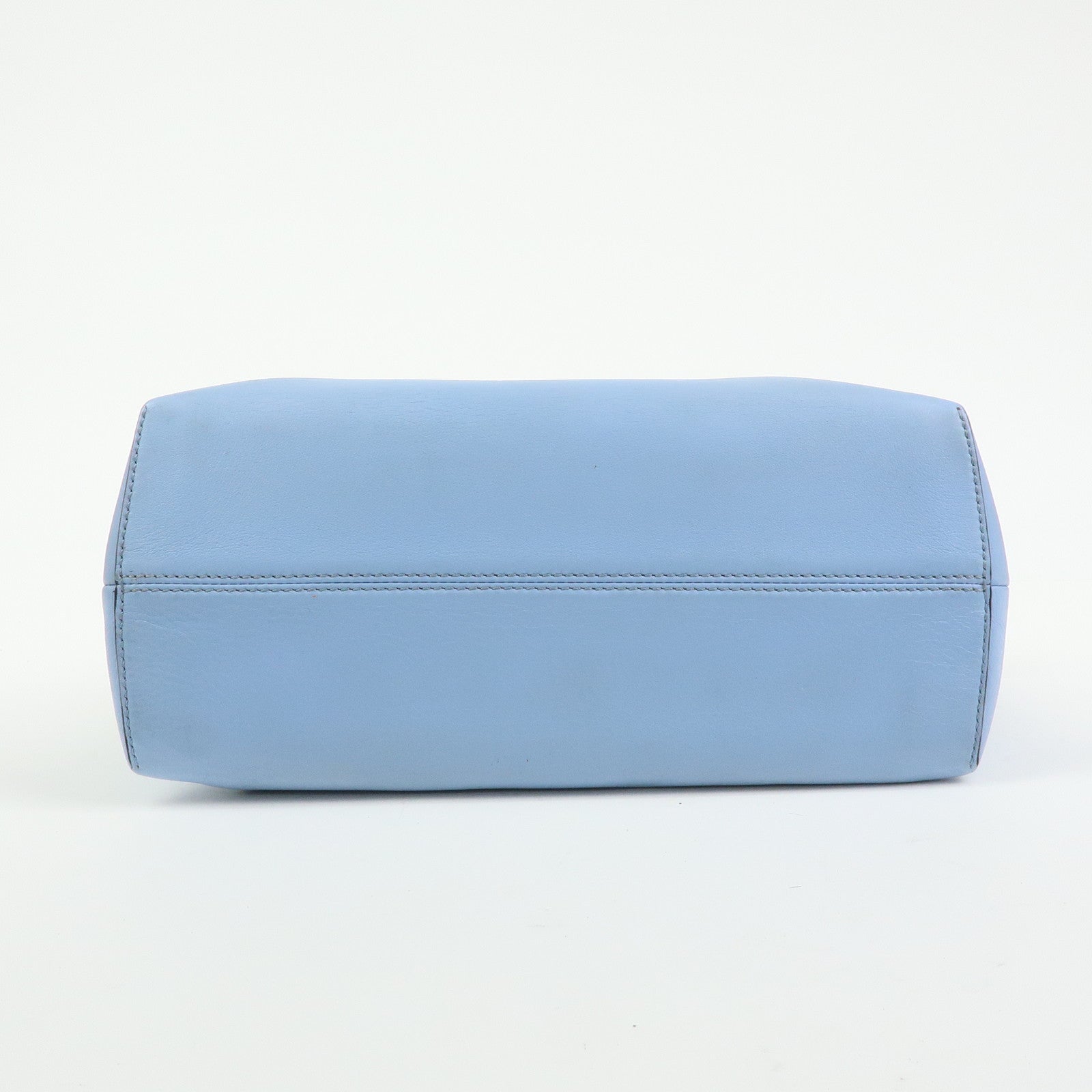 FENDI By The Way Medium Leather 2Way Bag Hand Light Blue 8BL146