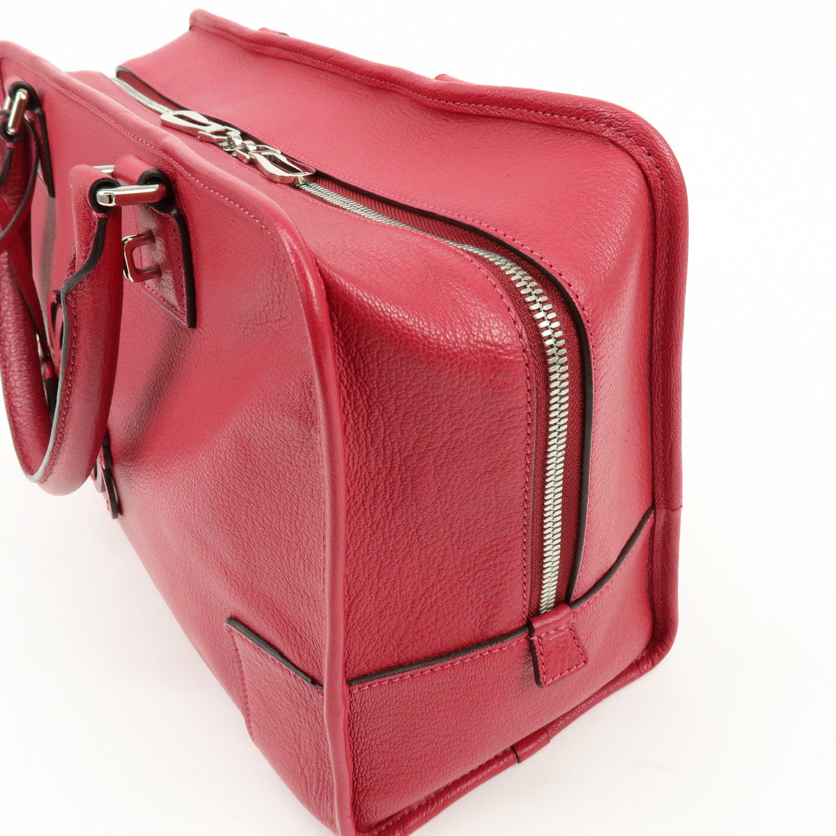 LOEWE Anagram Amazona 36 Hand Bag Boston Bag Wine Red