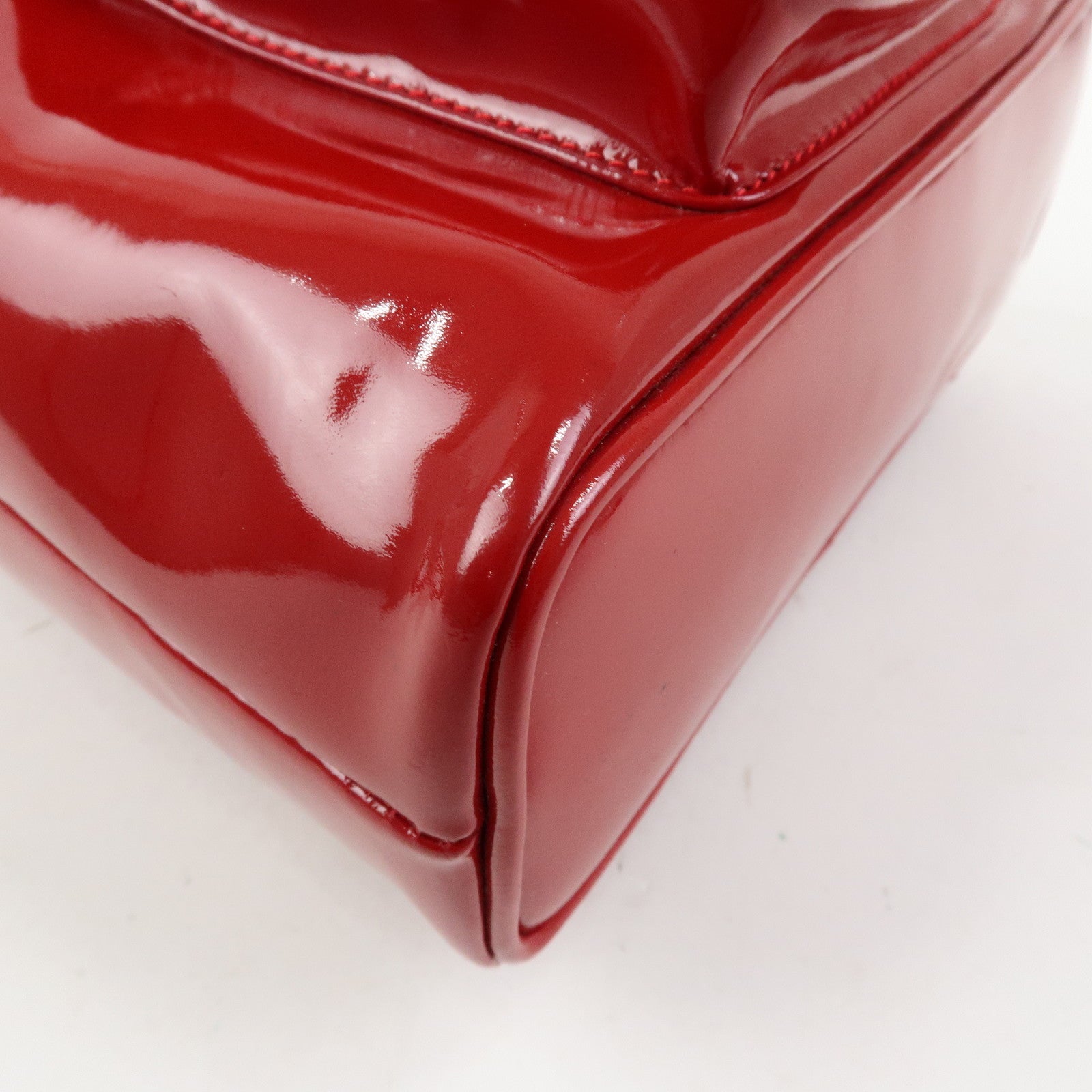GUCCI Bamboo Patent Leather Backpack Rucksack Red 003・1705・0030