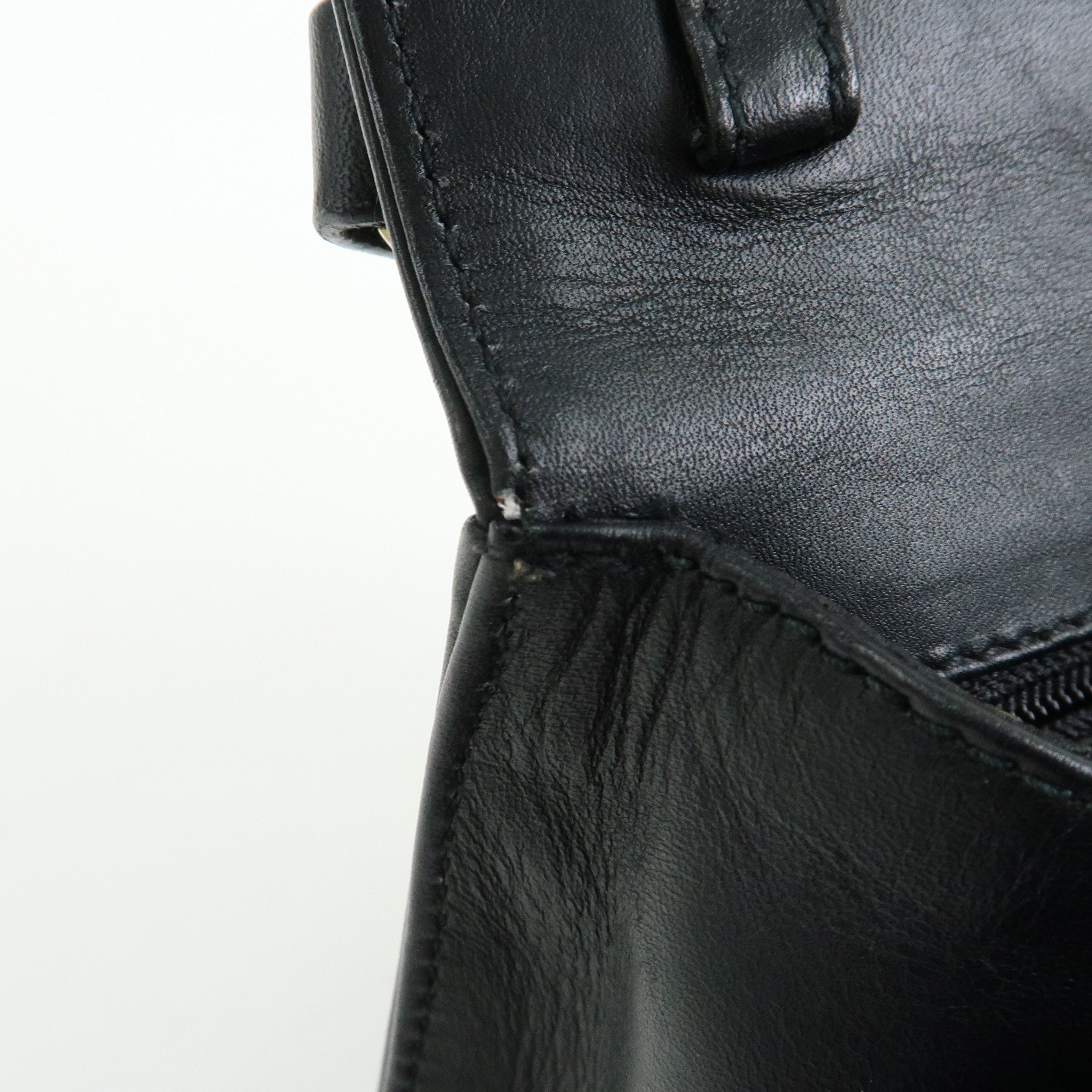 Ferragamo Vara Ribbon Leather 2Way Hand Bag Shoulder Bag Black