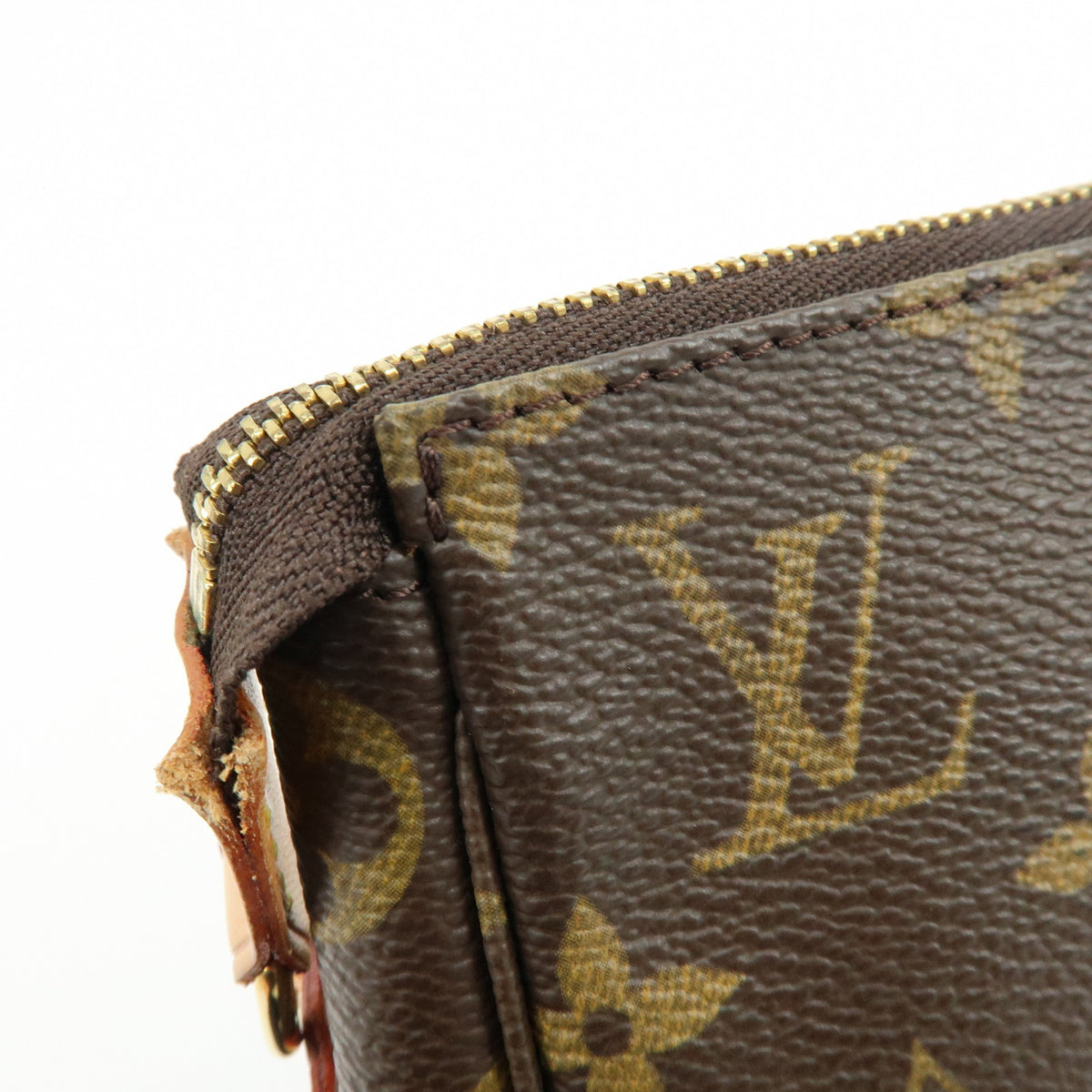 Louis Vuitton Monogram Pochette Accessoires Pouch Hand Bag Brown M51980