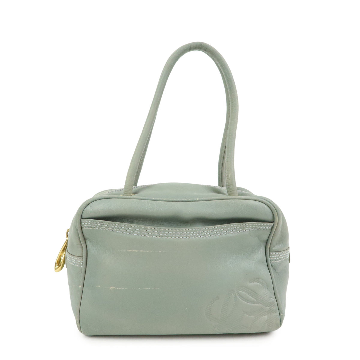 LOEWE Anagram Nappa Leather Mini Hand Bag Blue