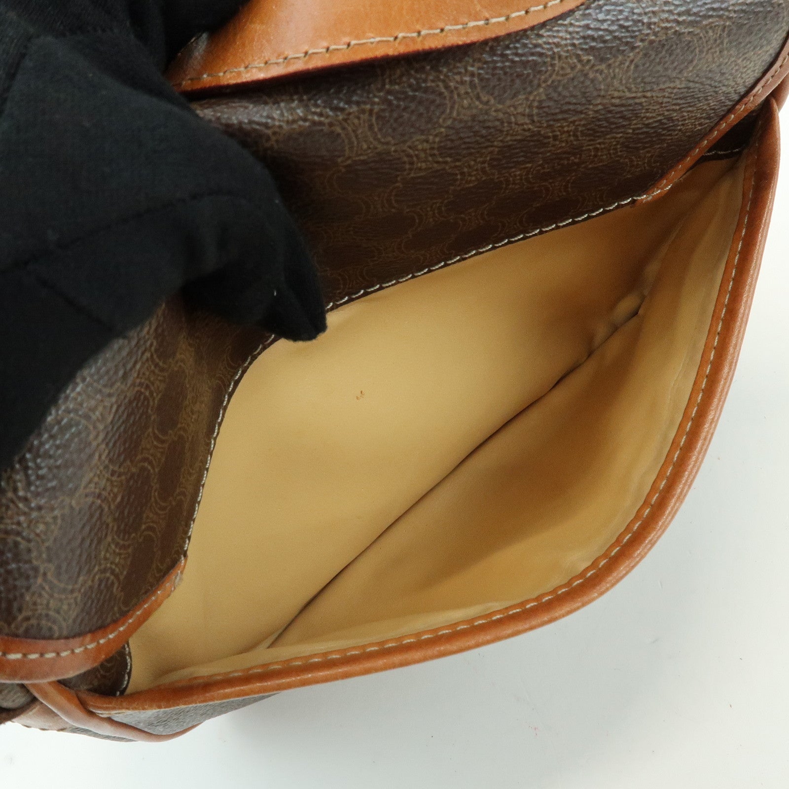 CELINE Macadam PVC Leather Shoulder Bag Crossbody Bag Brown