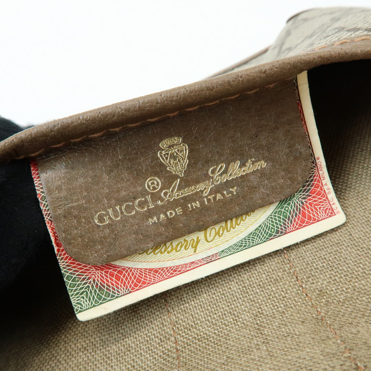 GUCCI Sherry Old Gucci GG Supreme Leather Clutch Bag Pouch 89・01・021
