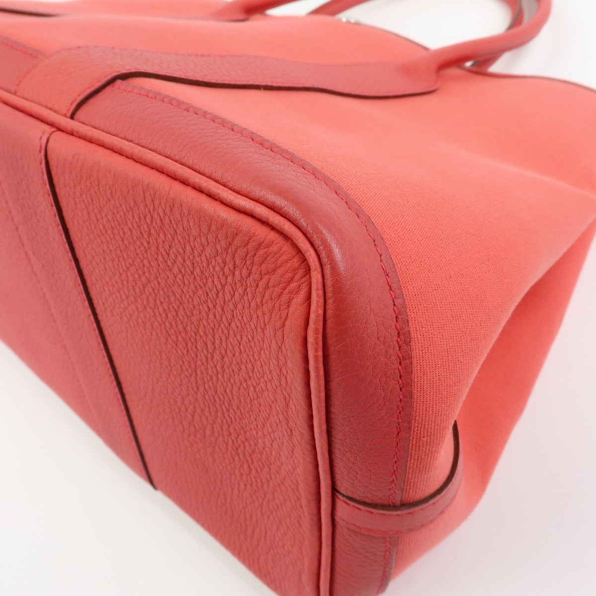 HERMES Garden Party PM Toile Ash Leather □N Stamped Tote Bag