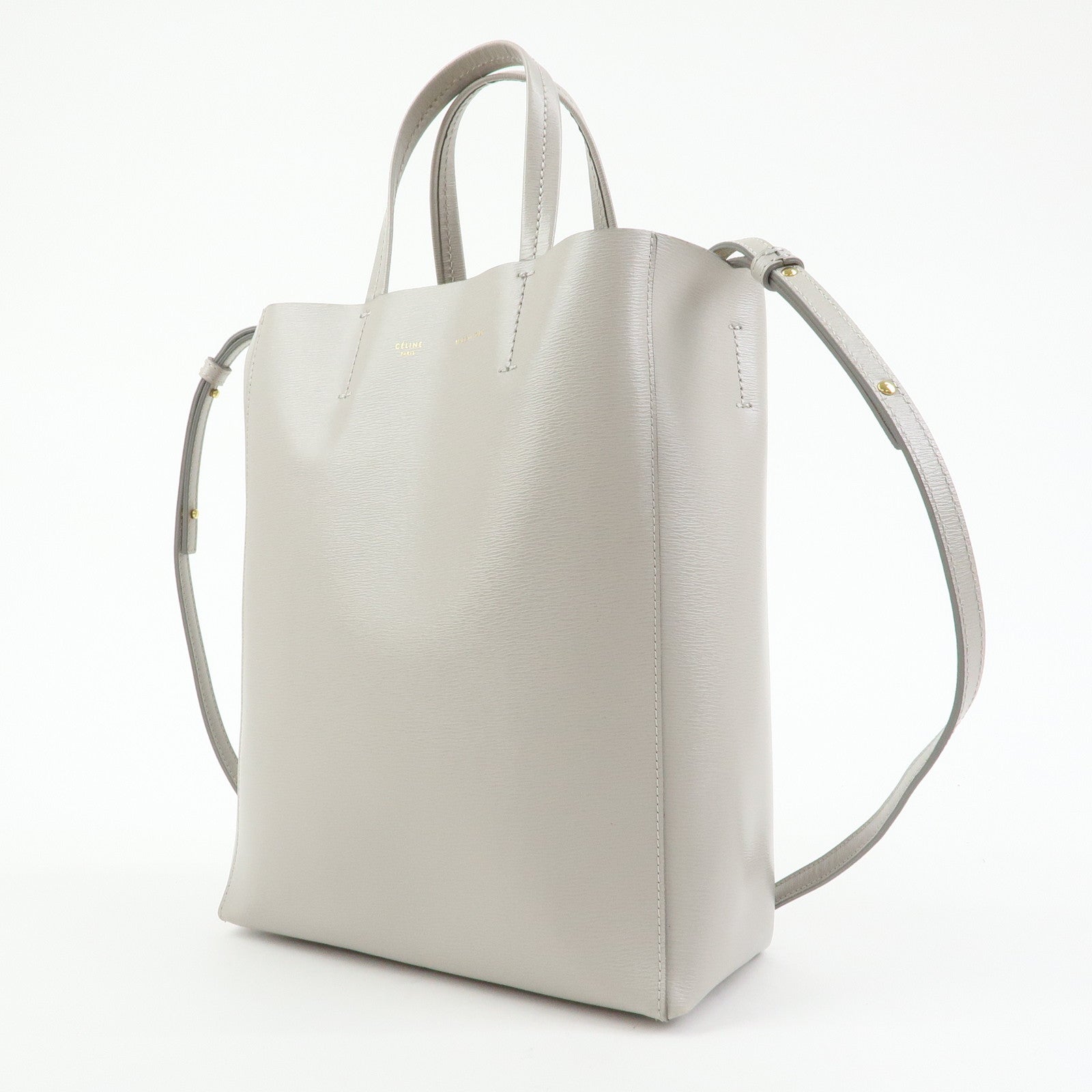 Celine Small Vertical Cabas Small Leather 2Way Hand Bag Shoulder Bag