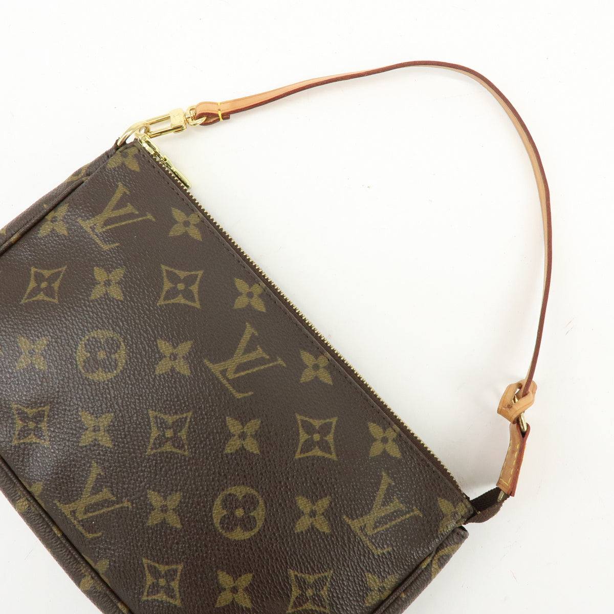 Louis Vuitton Monogram Pochette Accessoires Pouch Hand Bag Brown M51980
