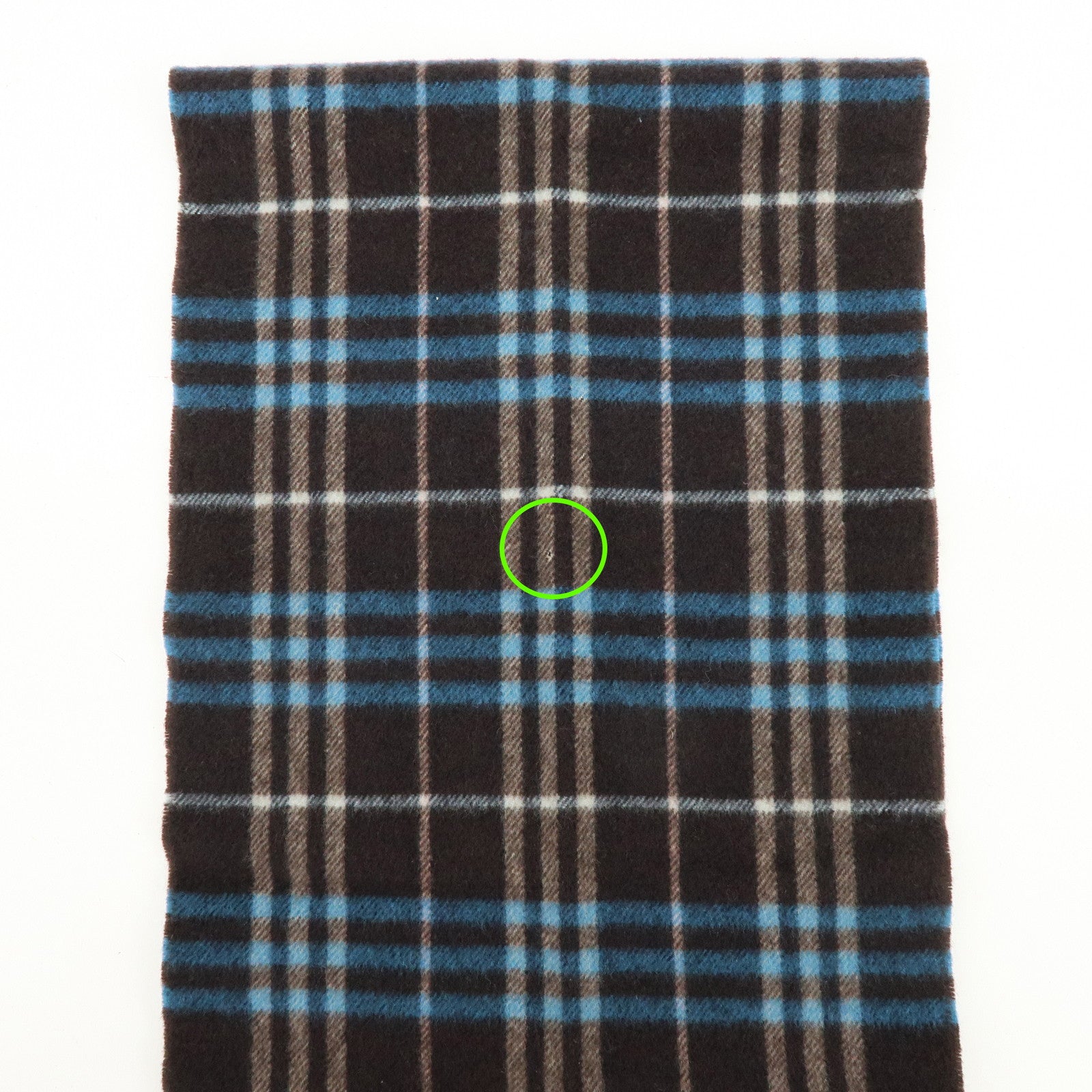 BURBERRY BLUE LABEL Wool 100% Scarf Dark Brown Blue