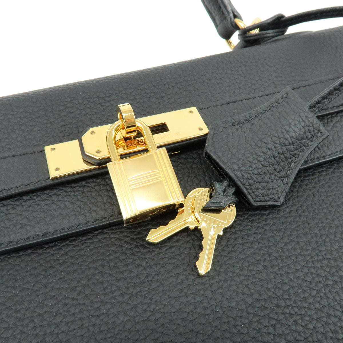 HERMES Kelly 35 Retourne Togo Leather 2Way Bag D Stamped Black