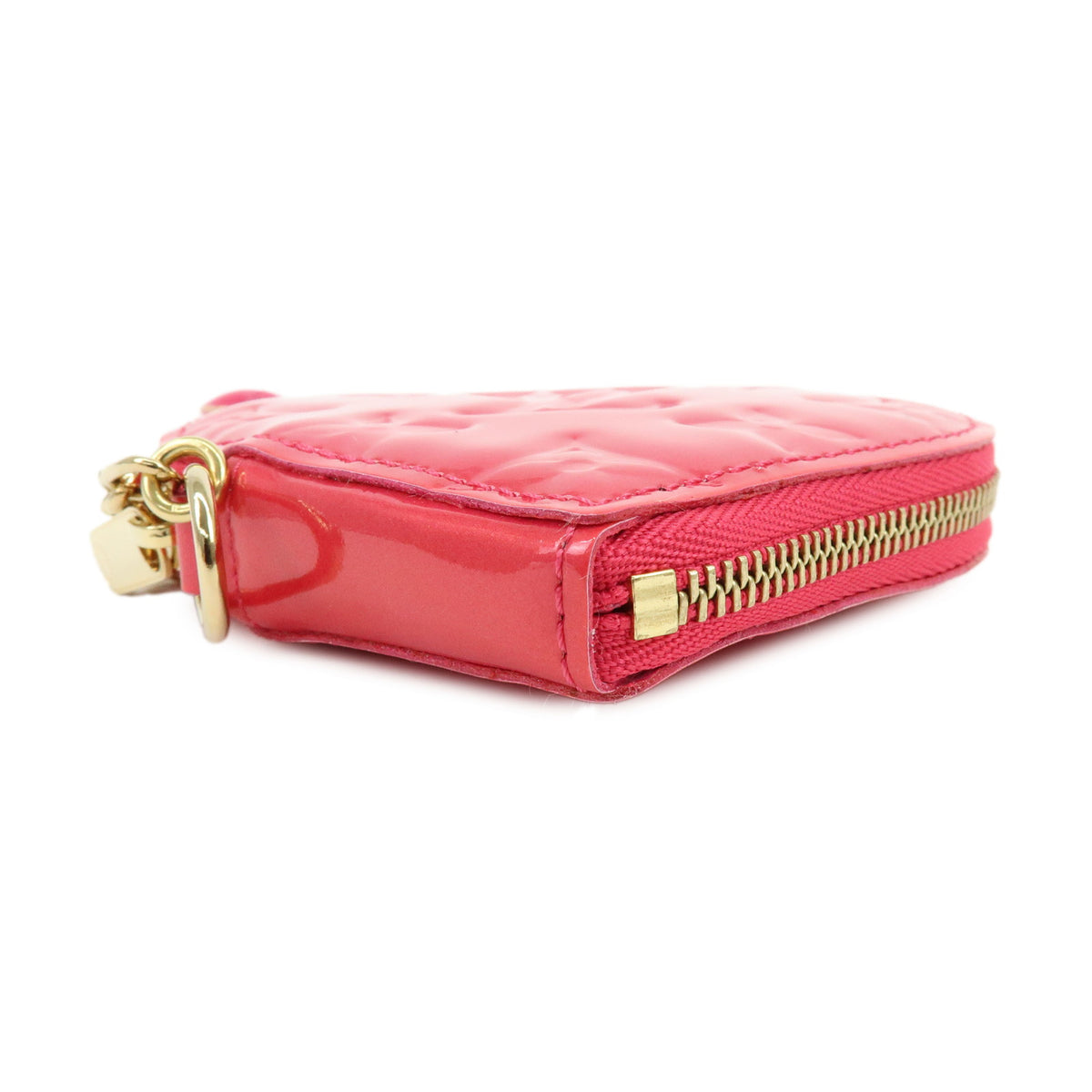 Louis Vuitton Monogram Vernis Porte Monnaie Coeur Coin Case Pink M93657