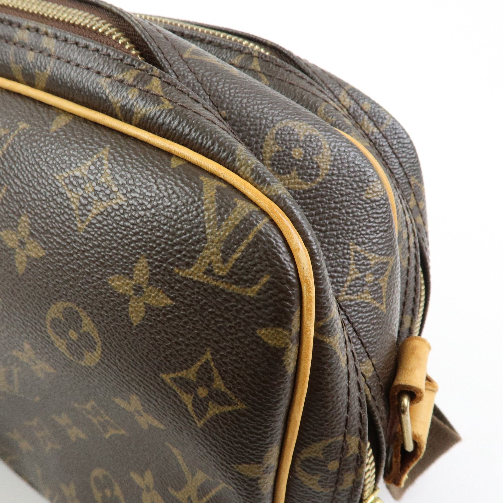 Louis Vuitton Monogram Reporter PM Shoulder Crossbody Bag Brown M45254