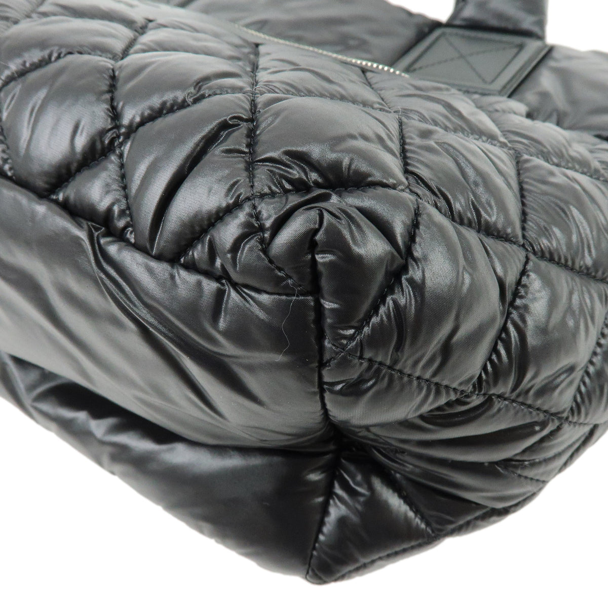 CHANEL COCO Cocoon PM Small Nylon Tote Bag Hand Bag Black A48610