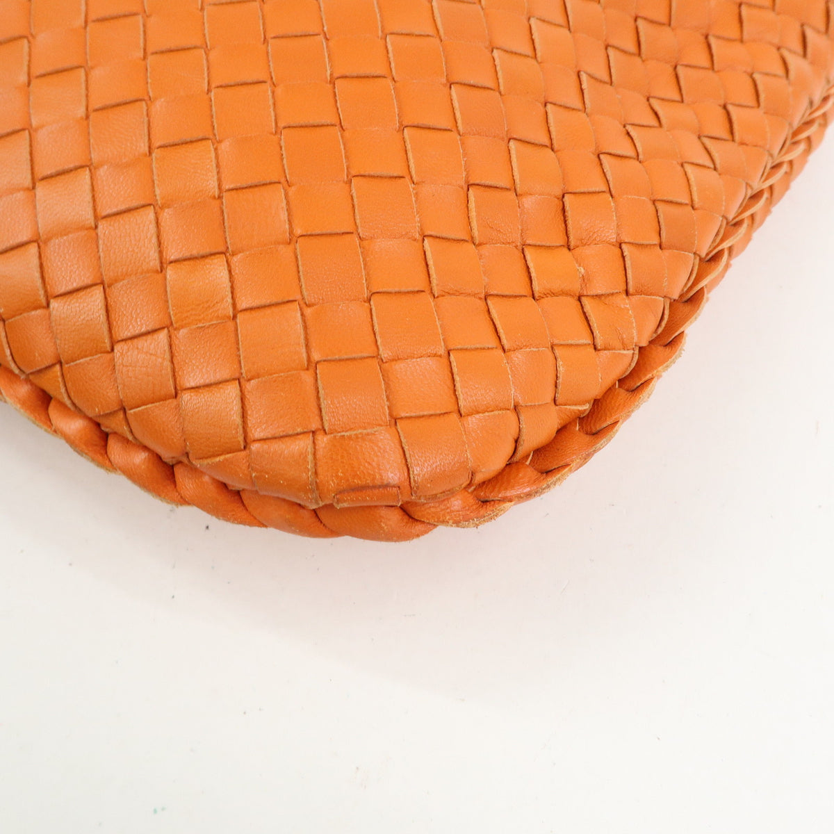 BOTTEGA VENETA Hobo Intrecciato Leather Shoulder Bag Orange 115653