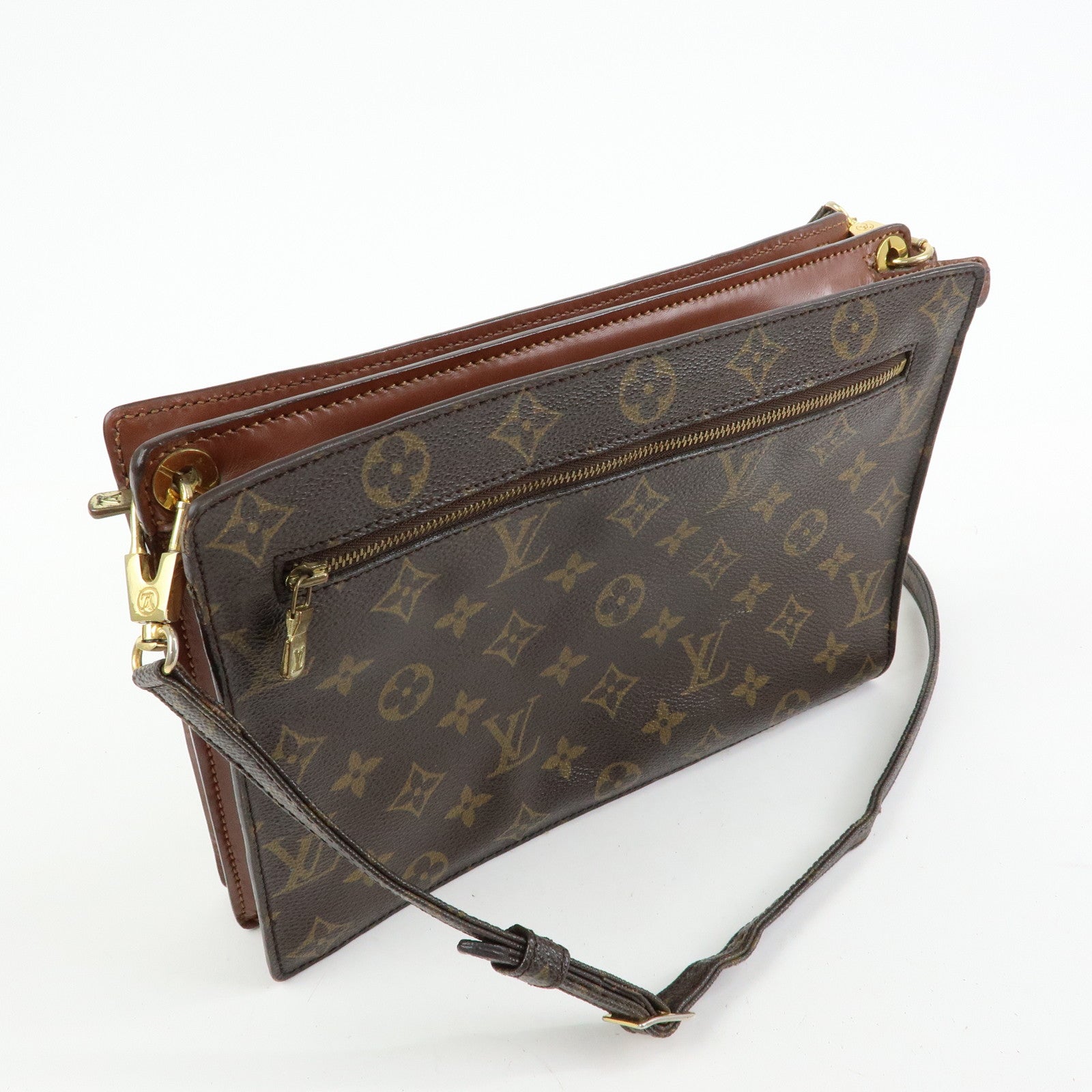 Louis Vuitton Monogram Canvas Enghien Shoulder Bag Brown M51205