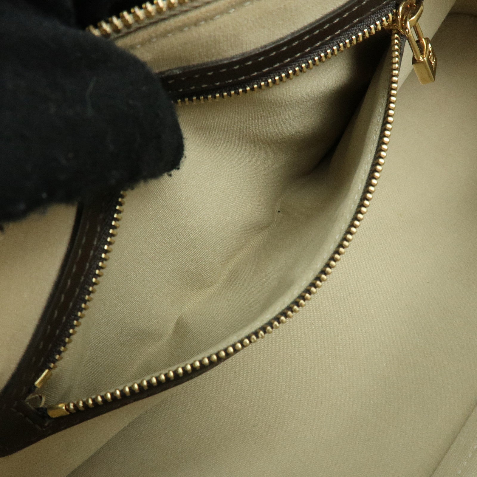 Louis Vuitton Monogram Mini Alma Long Hand Bag Khaki M92206