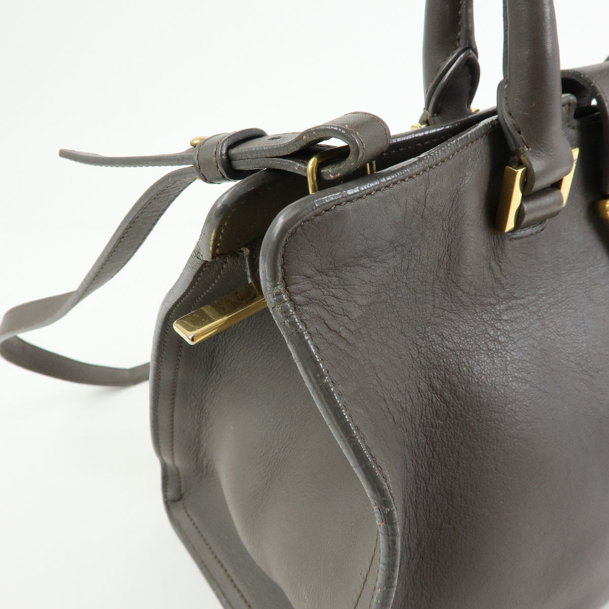 SAINT LAURENT PARIS Petit Cabas Y Line Leather 2Way Hand Bag 311210