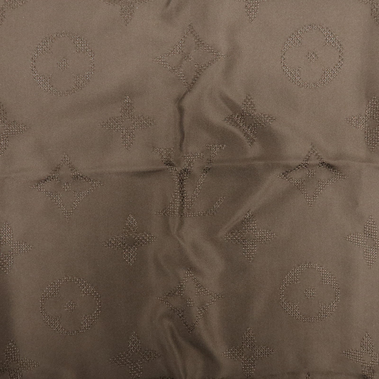 Louis Vuitton Monogram Silk 100% Scarf Dark Brown 68×68