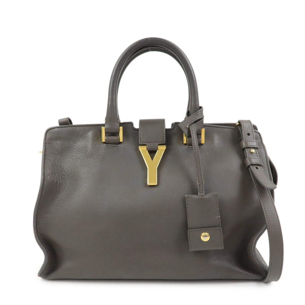 SAINT LAURENT PARIS Petit Cabas Y Line Leather 2Way Hand Bag 311210