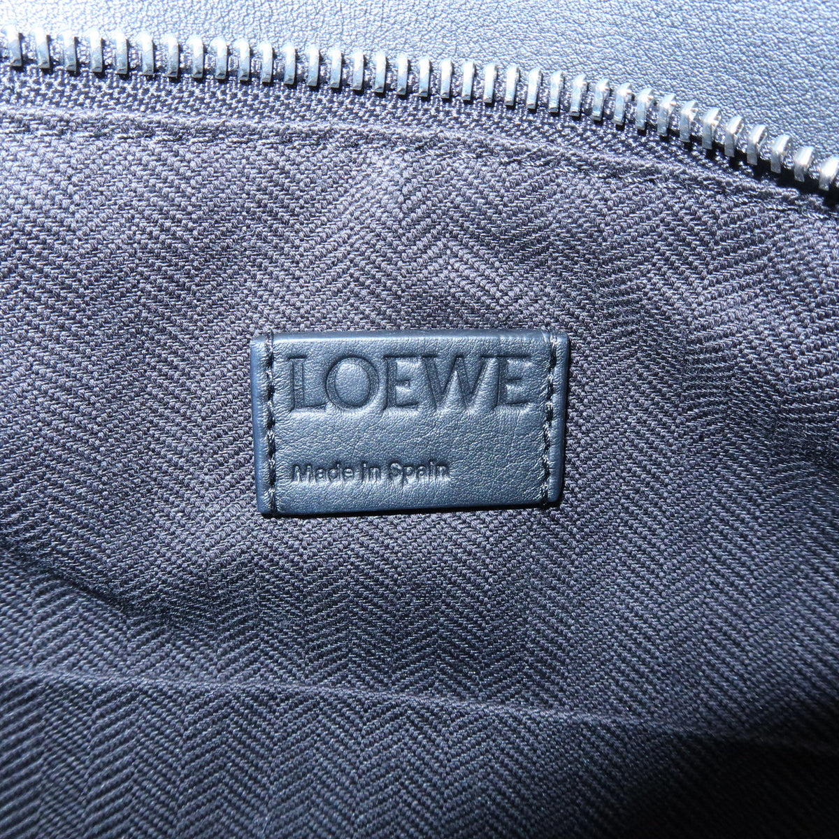 LOEWE Puzzle Bag Small Paulas Ibiza Raffia Leather 2Way Hand Bag Blue