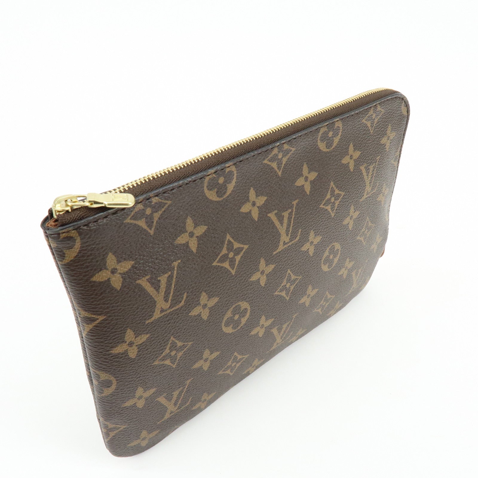 Louis Vuitton Etui Voyage PM Clutch Bag Pouch Brown M44500