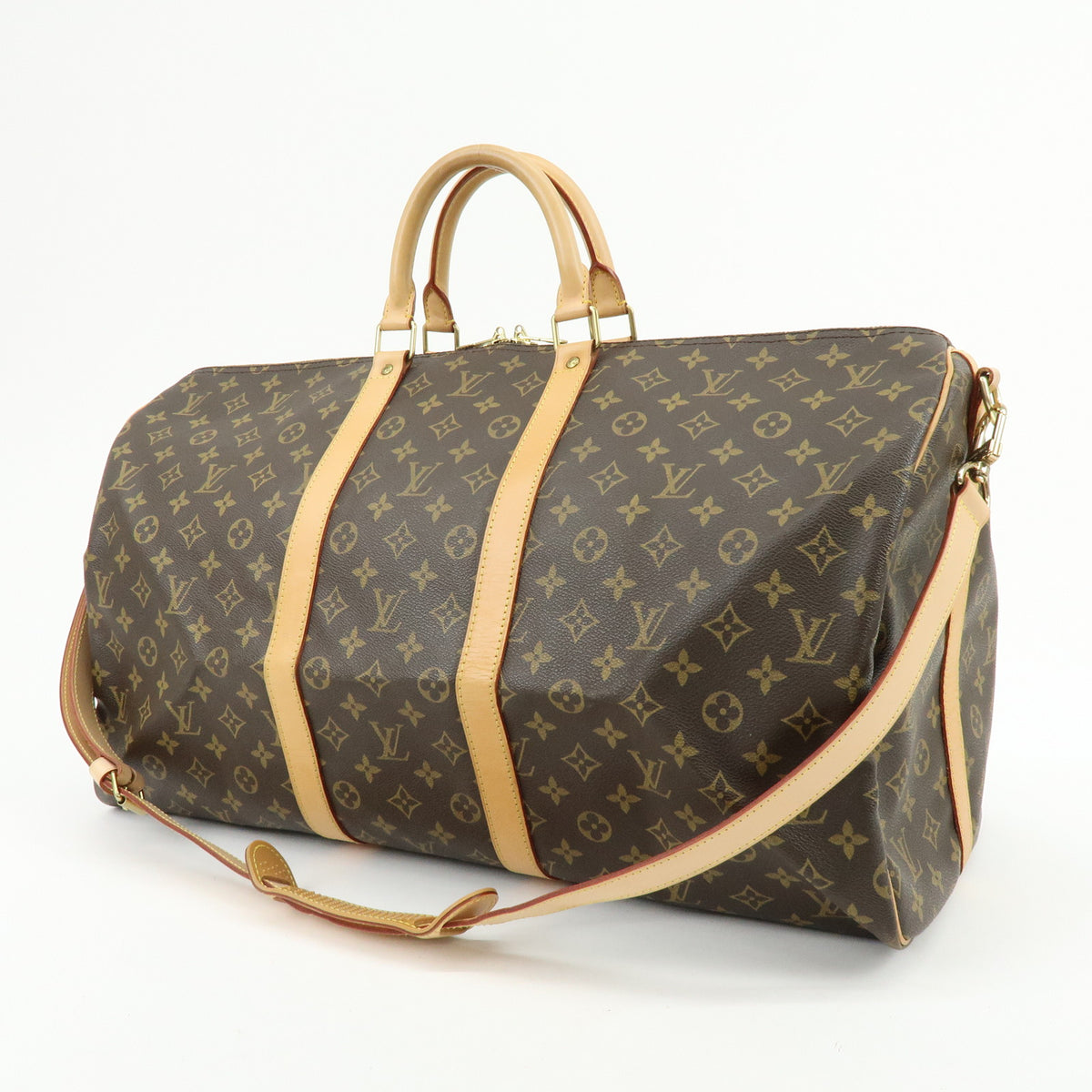 Louis Vuitton Monogram Keep All Bandouliere 55 Boston Bag M41414