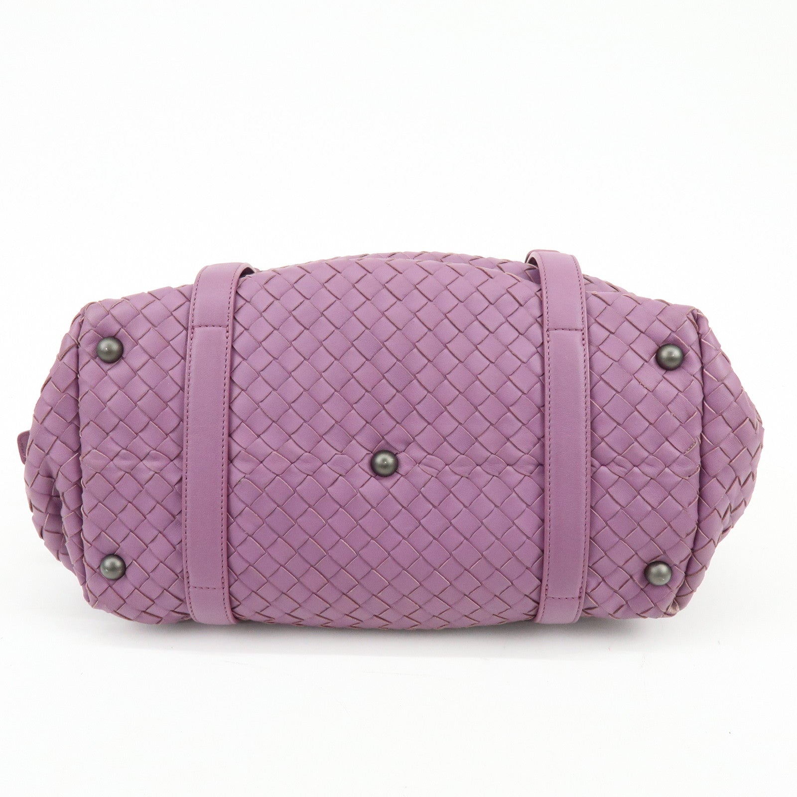 BOTTEGA VENETA Intrecciato Leather Shoulder Bag Hand Bag Purple