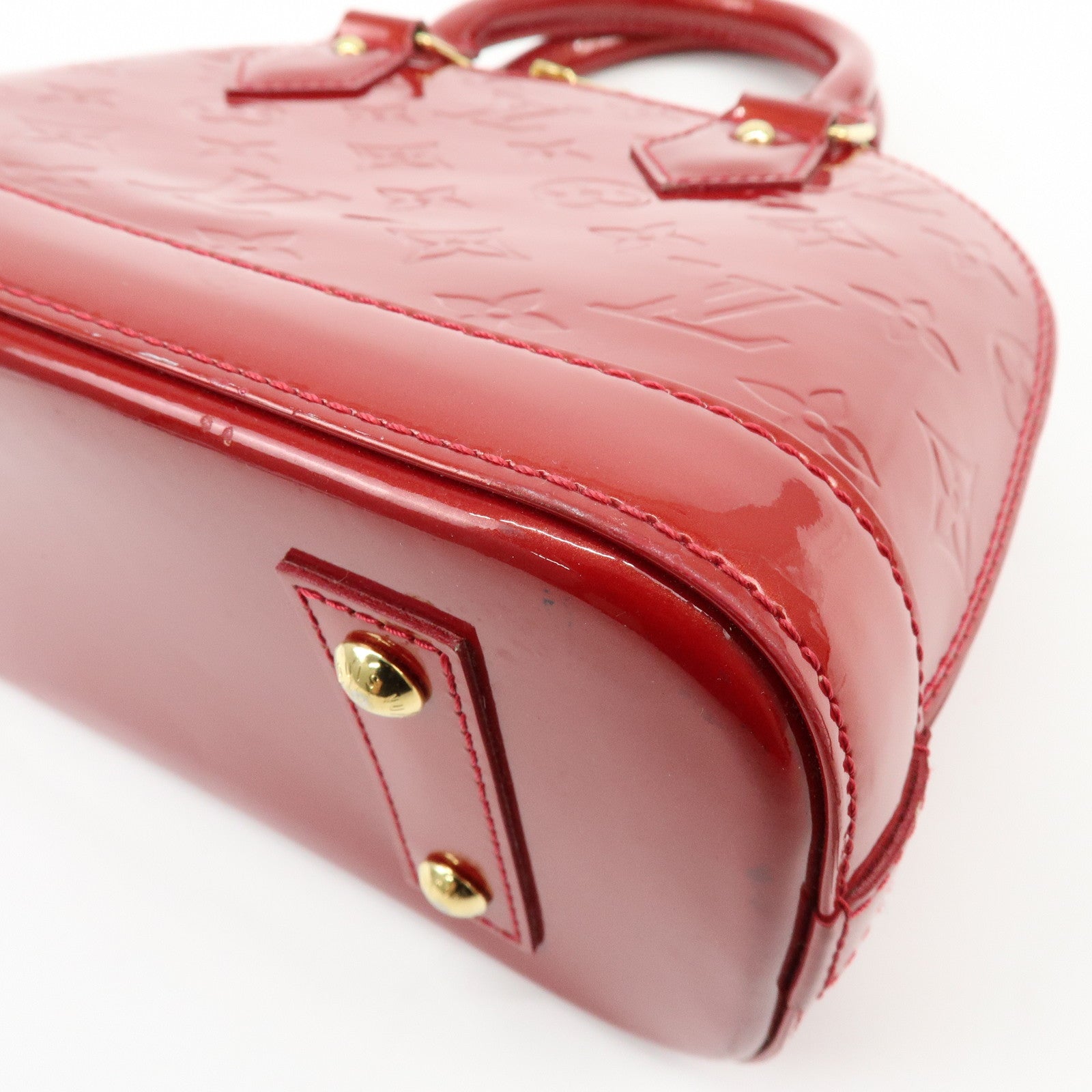 Louis Vuitton Monogram Vernis Alma BB 2Way Bag Red M91606