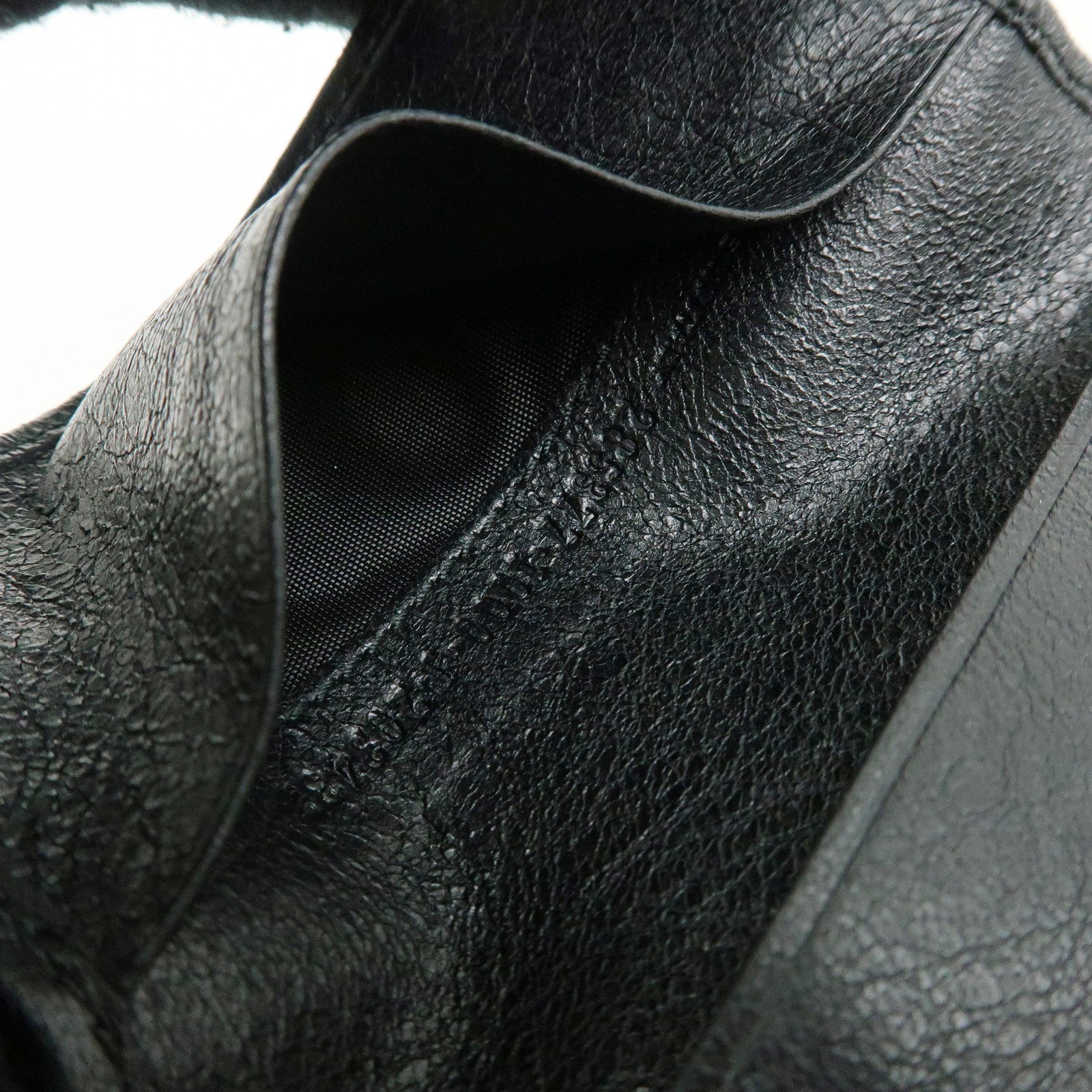 BALENCIAGA Leather Giant Osaka 6 Ring Key Case Key Holder Black 285377