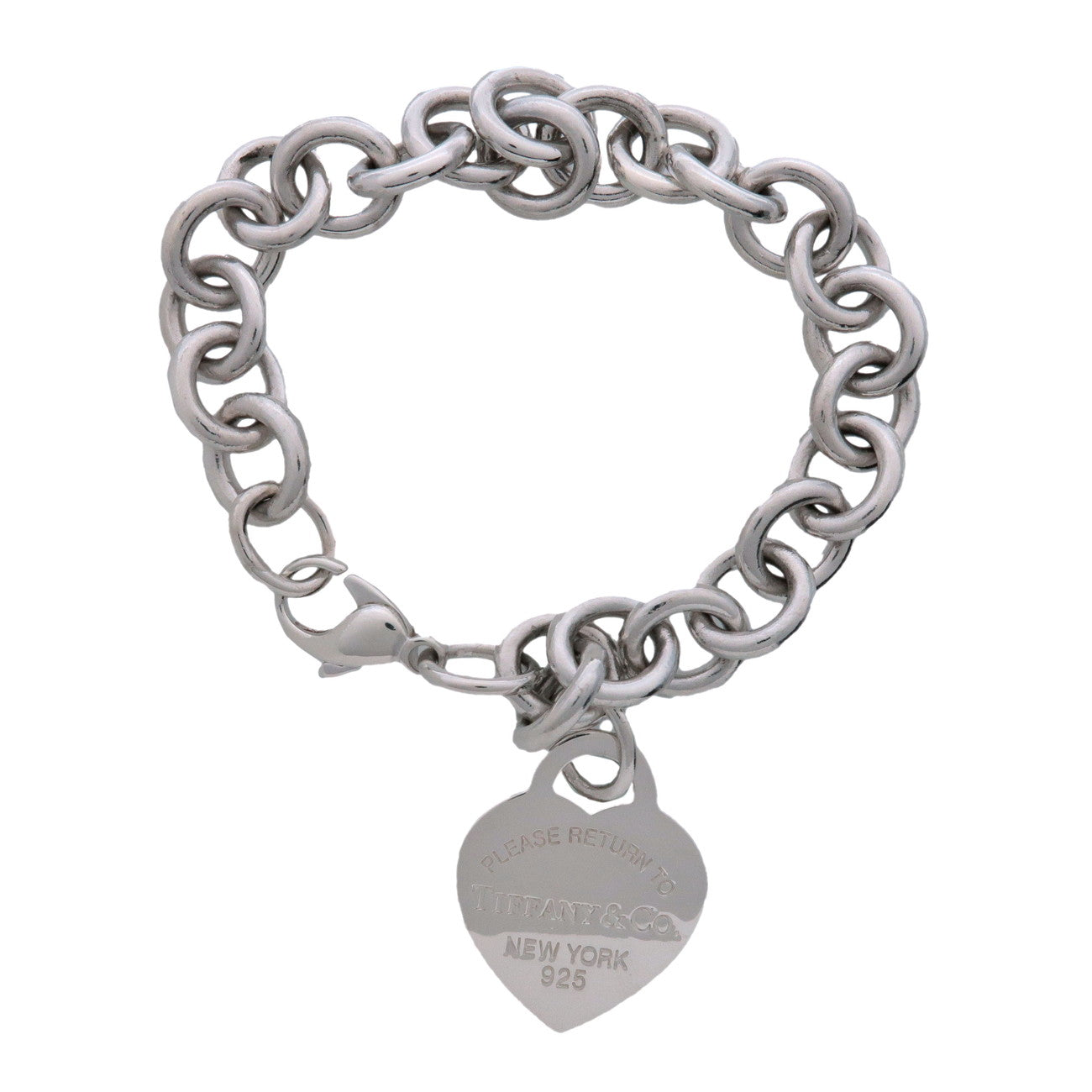 Tiffany & Co Return to Tiffany Heart Tag Bracelet SV925 Silver Blue