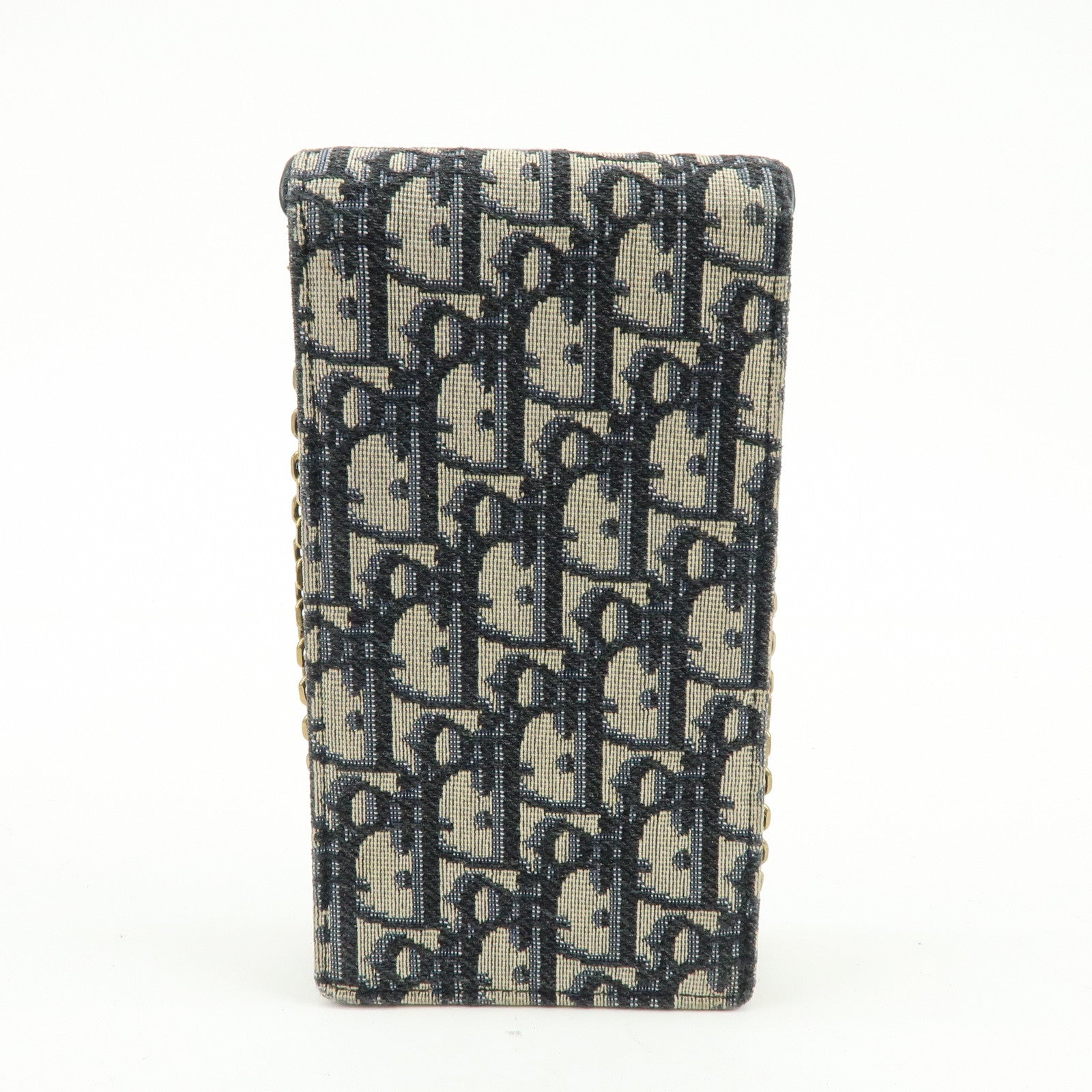 Christian Dior Oblique Jacquard Leather Vertical Saddle Shoulder Pouch