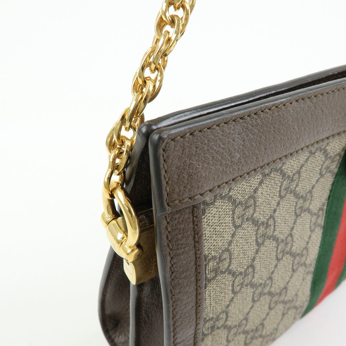 GUCCI Ophidia Sherry GG Supreme Chain Shoulder Bag Beige Brown 503877