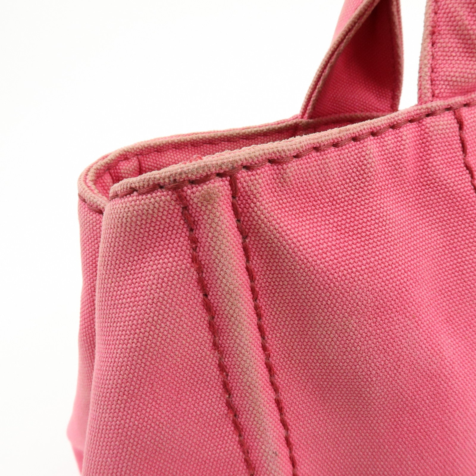 PRADA Canapa Triangle Logo Canvas 2Way Bag Hand Shoulder Bag Pink