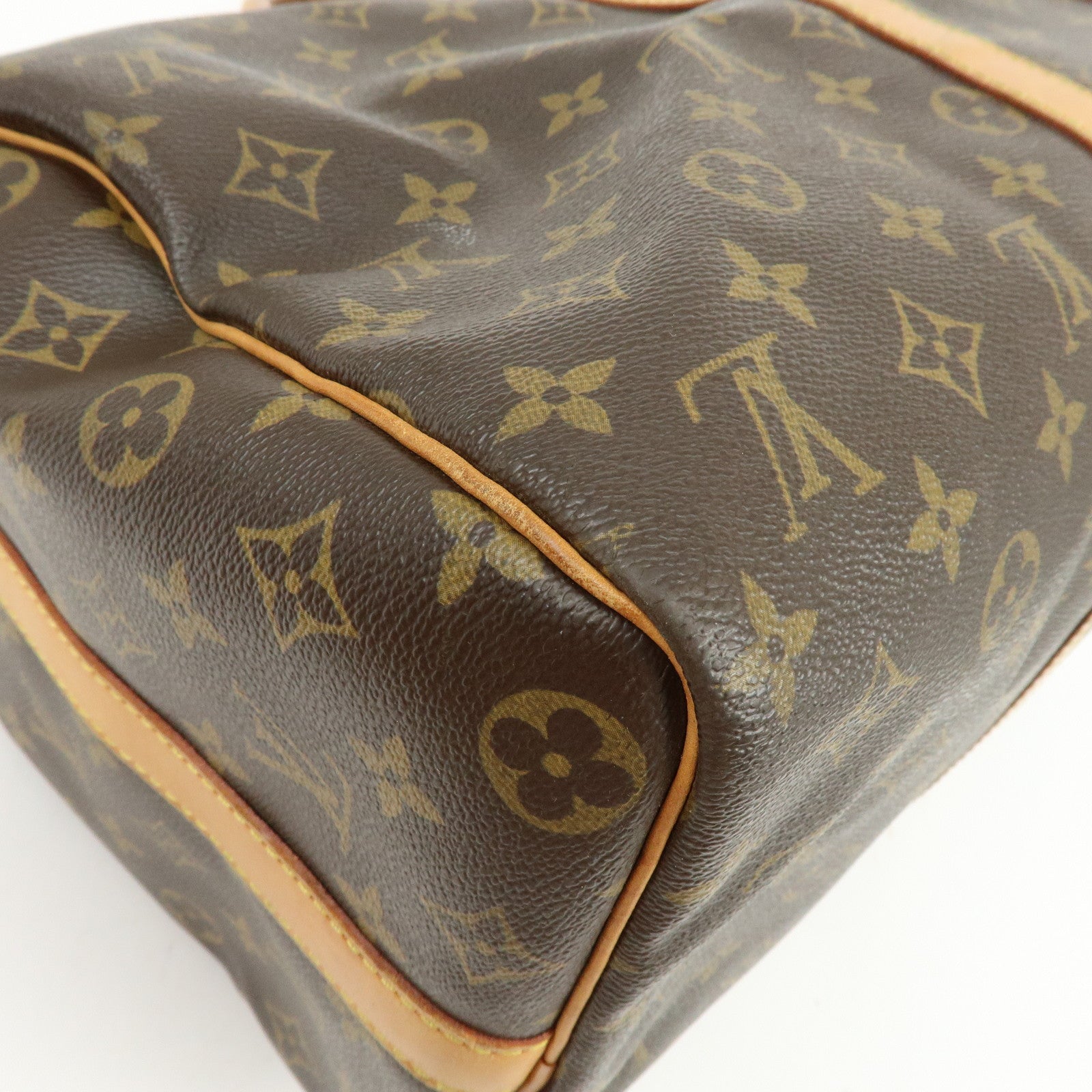 Louis Vuitton Monogram Keep All Bandouliere 45 Boston Bag Brown M41418