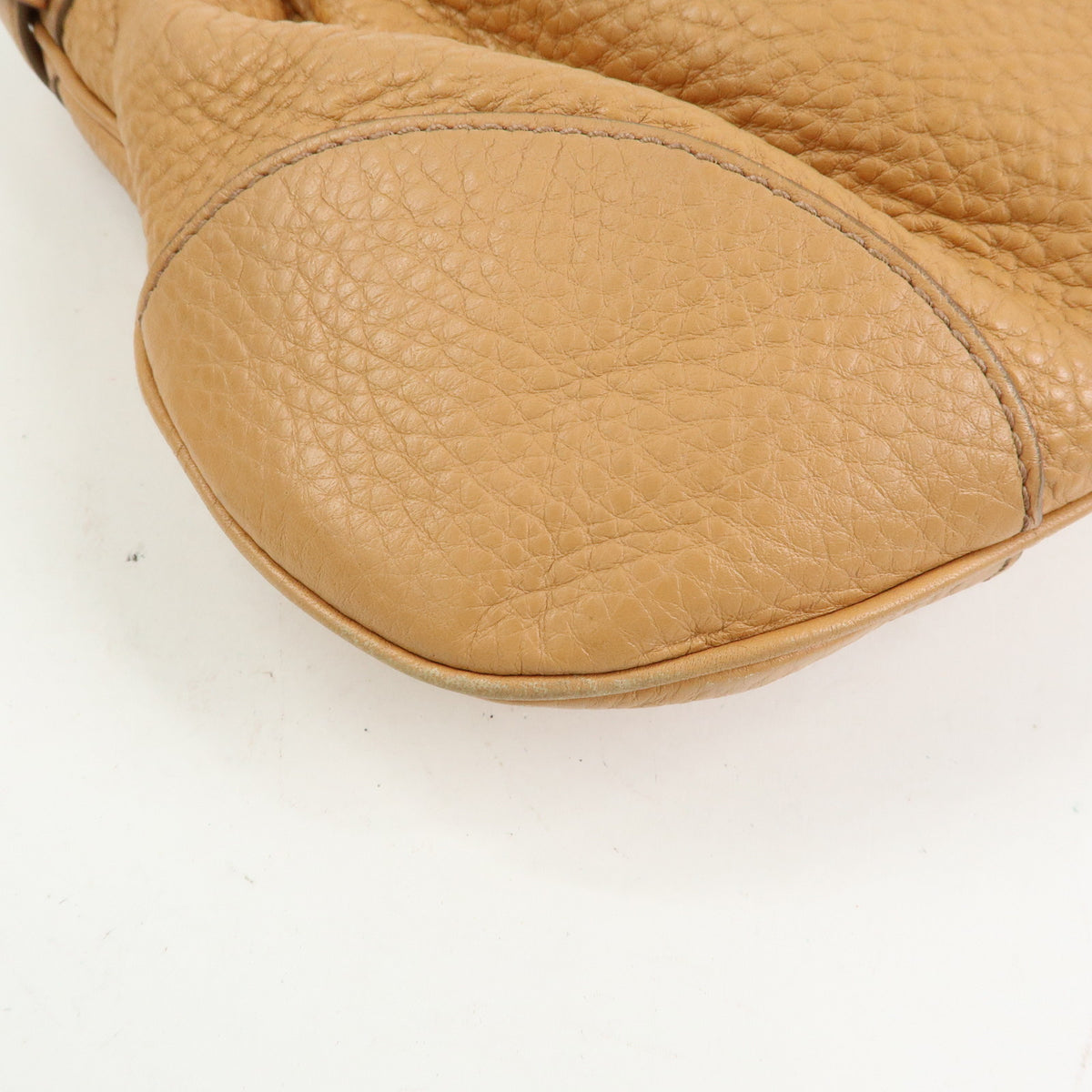 Ferragamo Gancini Marisa Leather Hand Bag Shoulder Bag Beige