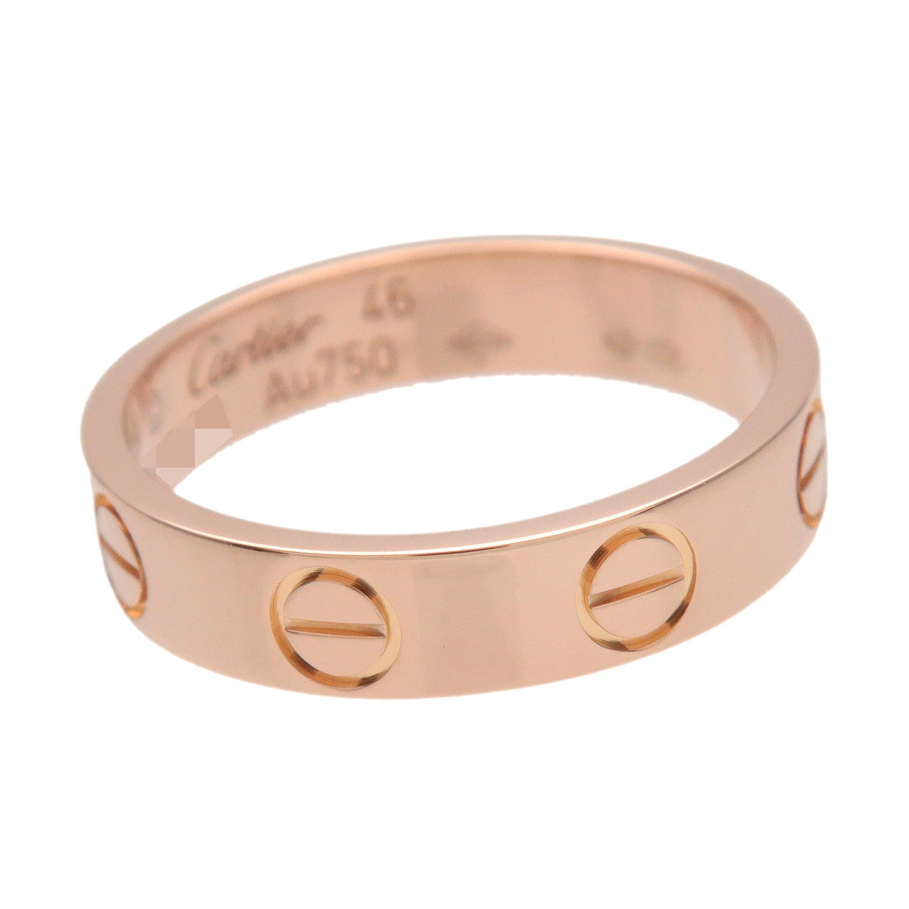 Cartier Mini Love Ring K18 750YG #46 US3.75 EU46 HK7.5
