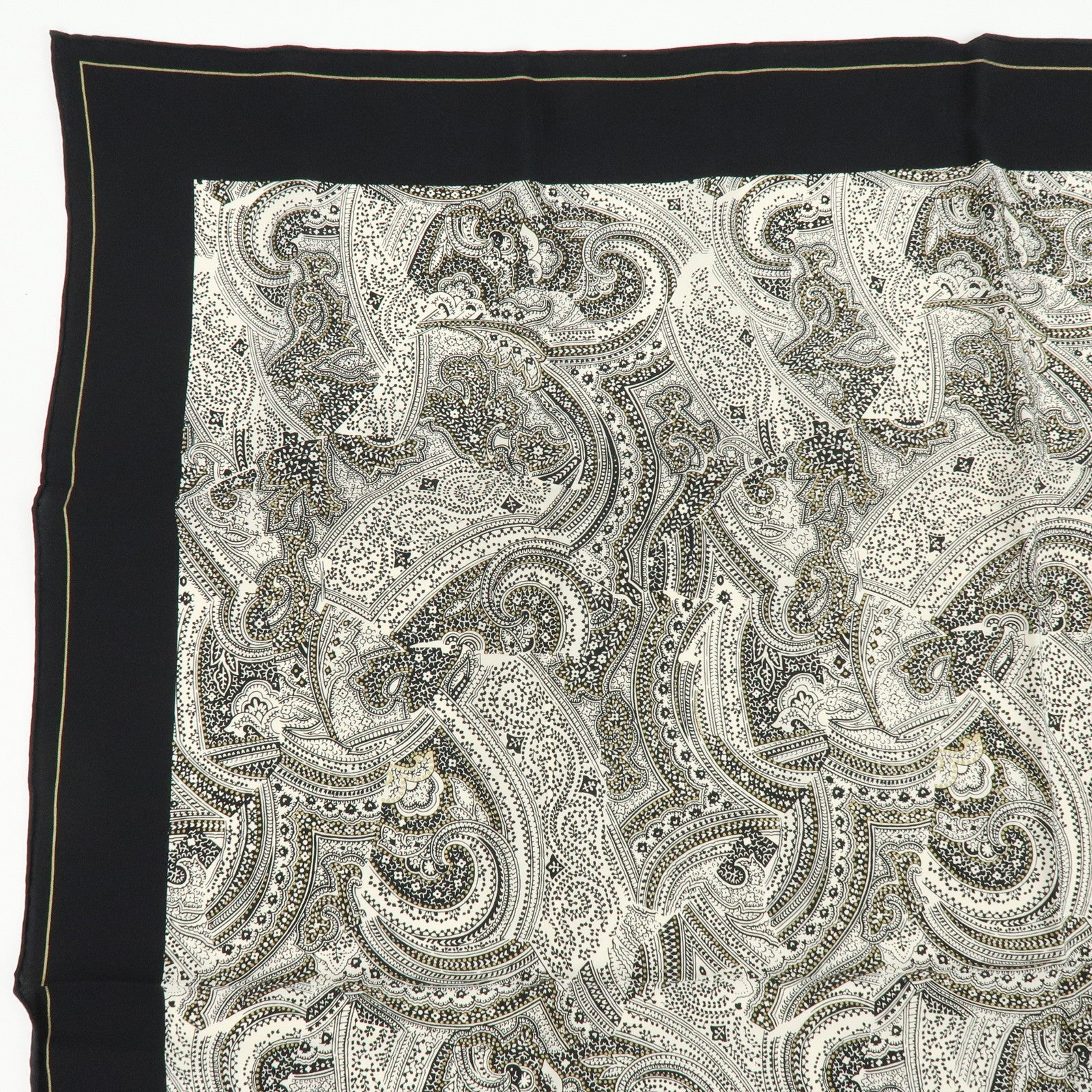 Christian Dior Set of 2 Silk 100% Scarf Flower Cat Paisley Pink Black
