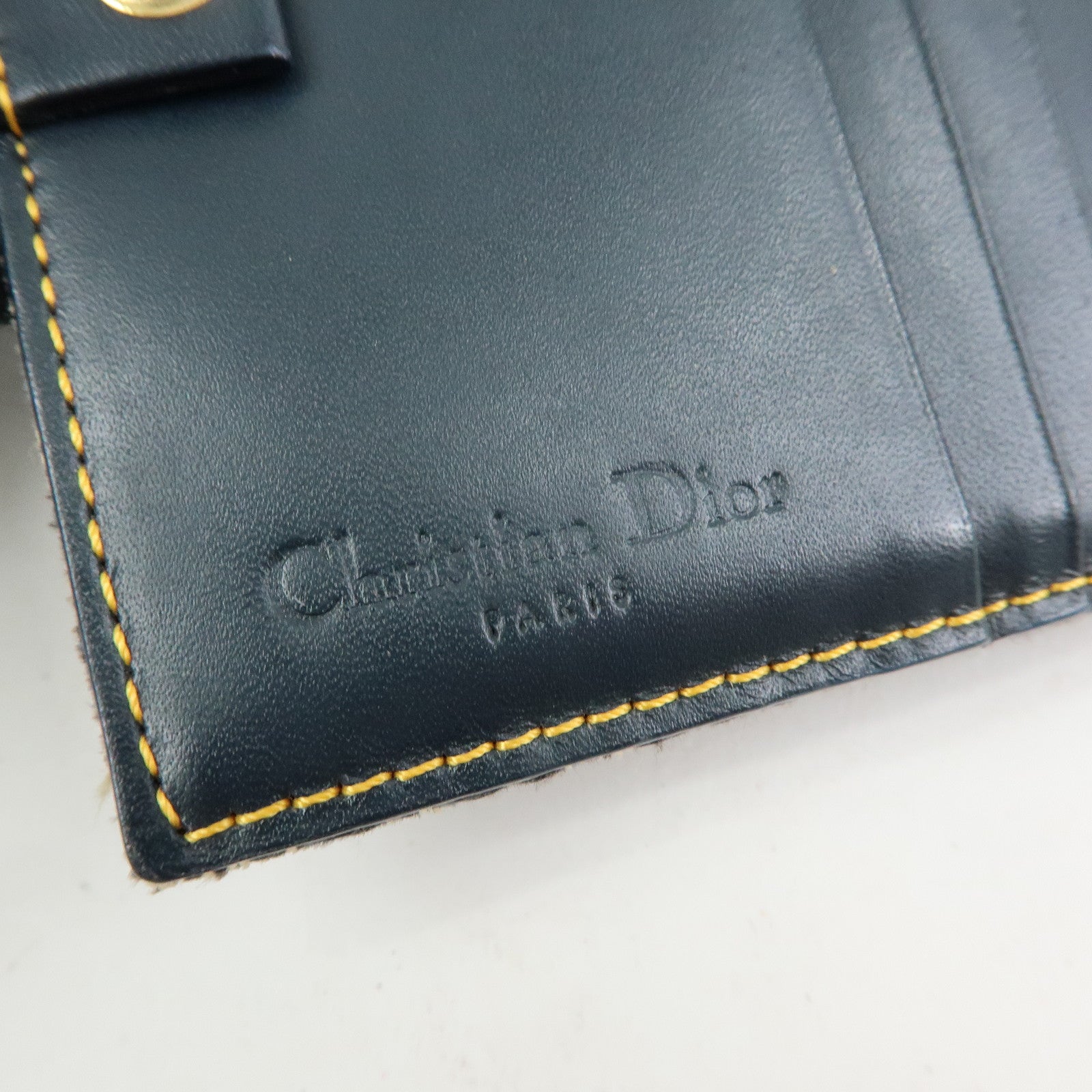 Christian Dior Trotter Saddle Jacquard Canvas Bi-fold Compact Wallet